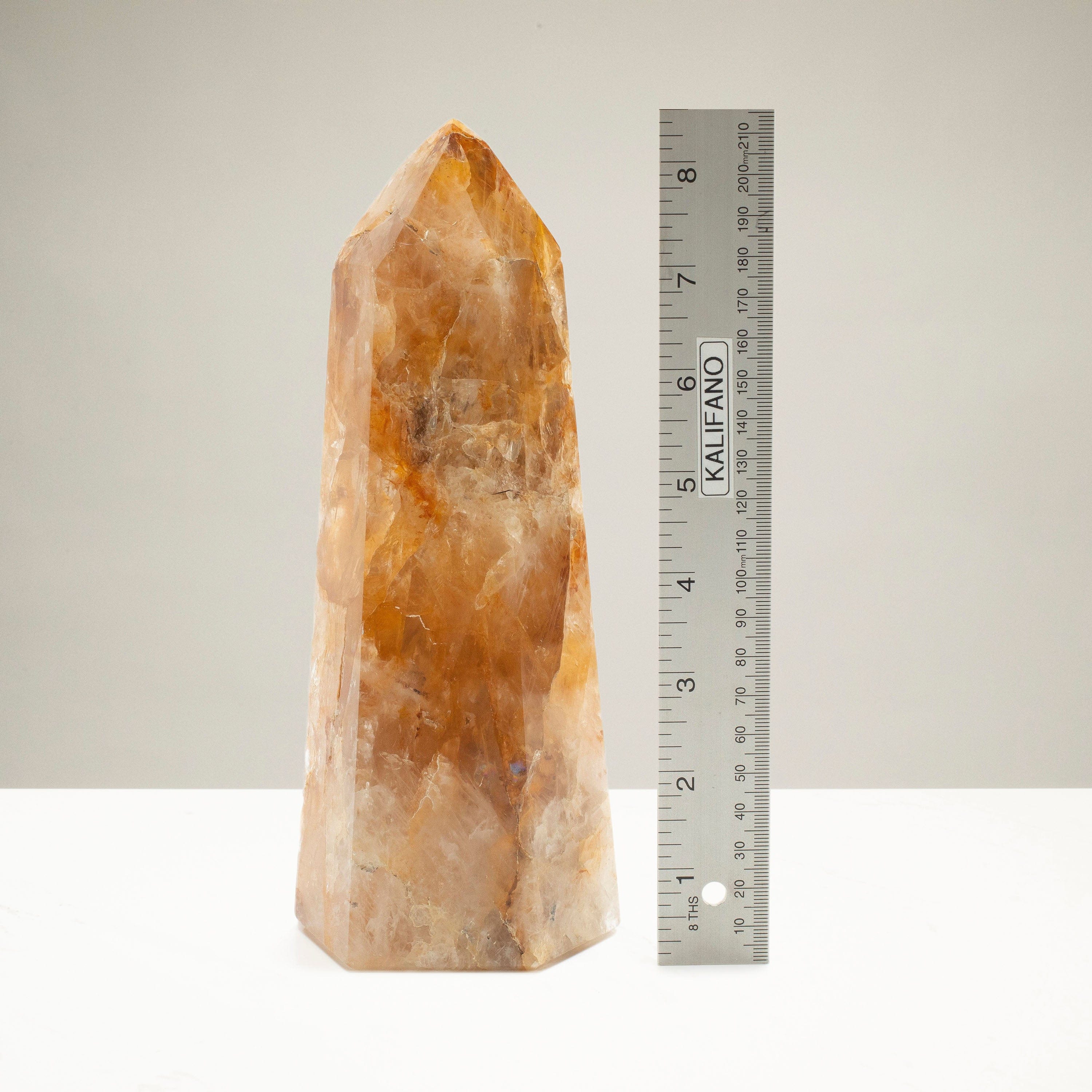 Kalifano Golden Healer Golden Healer Hematoid Quartz Obelisk from Brazil - 8.5" / 1,600 grams HQ1600.001