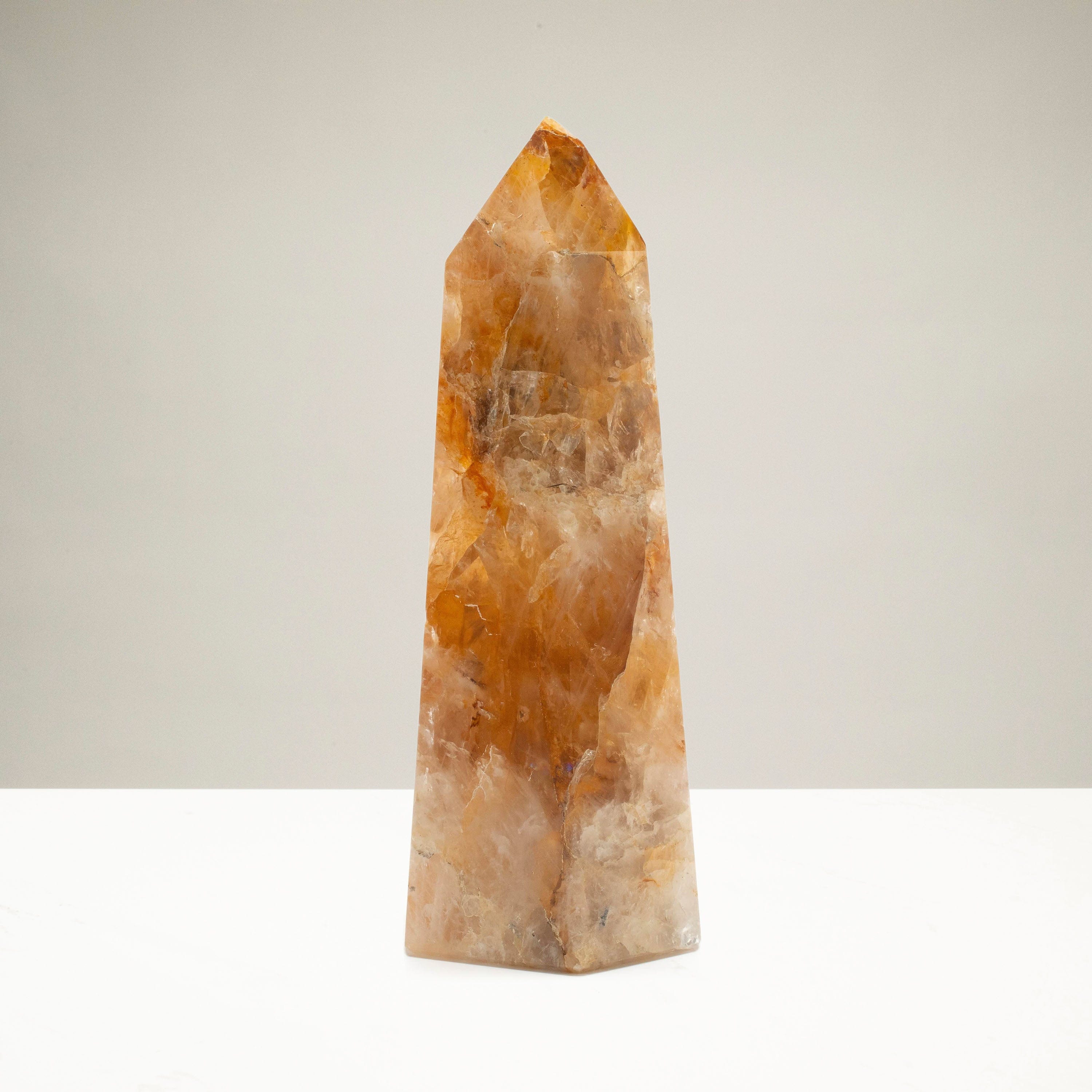 Kalifano Golden Healer Golden Healer Hematoid Quartz Obelisk from Brazil - 8.5" / 1,600 grams HQ1600.001