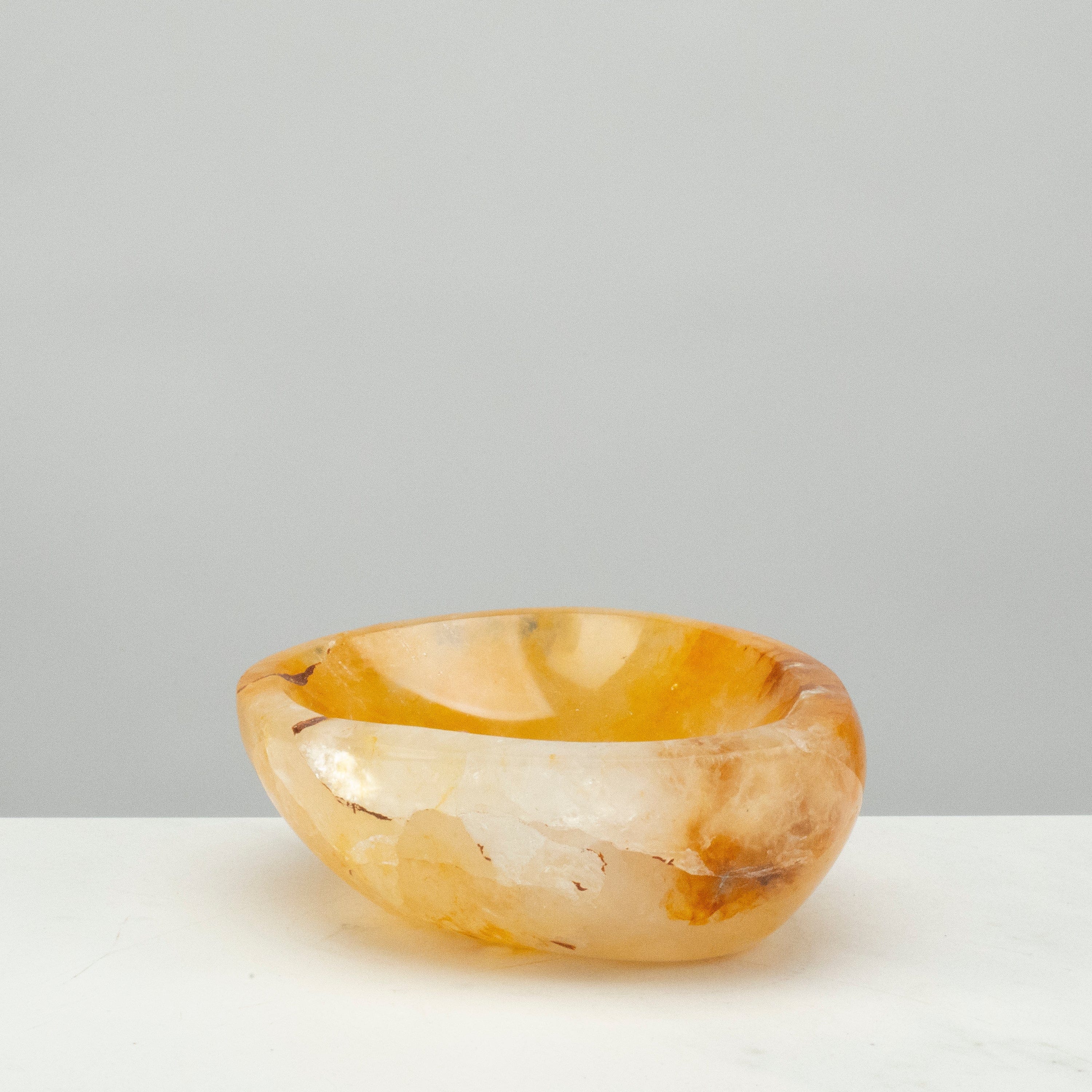 KALIFANO Golden Healer Natural Golden Healer Quartz Bowl (Hematoid Quartz) - 4.5" / 700 grams BHQ600