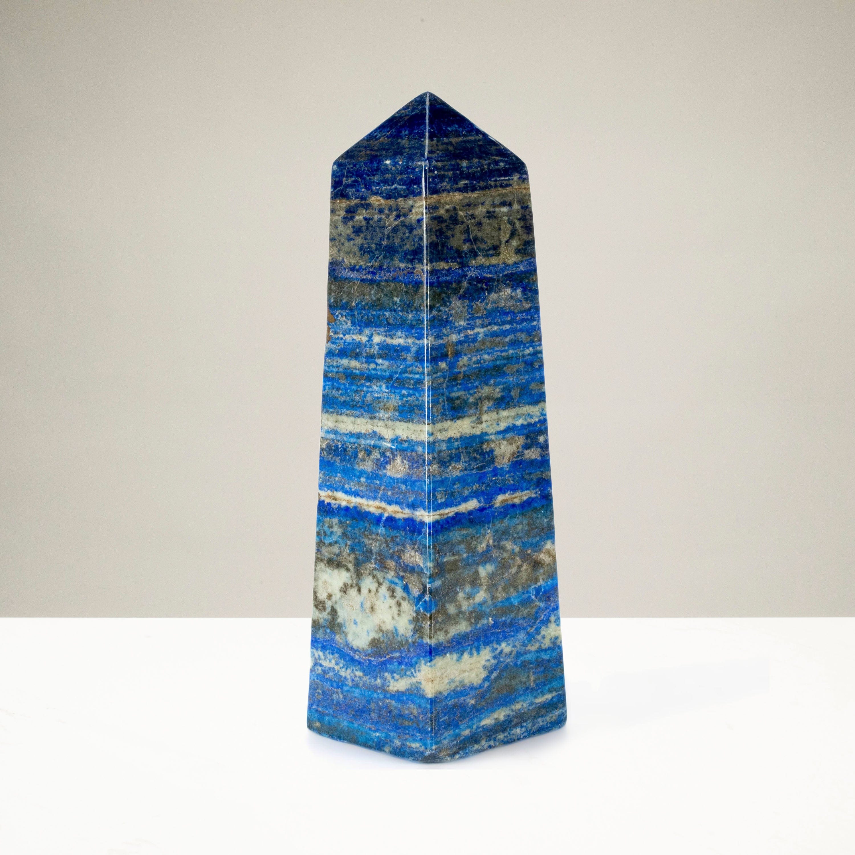 Kalifano Lapis Lapis Lazuli Polished Obelisk from Afghanistan - 11" / 7 lbs LPOB6800.001