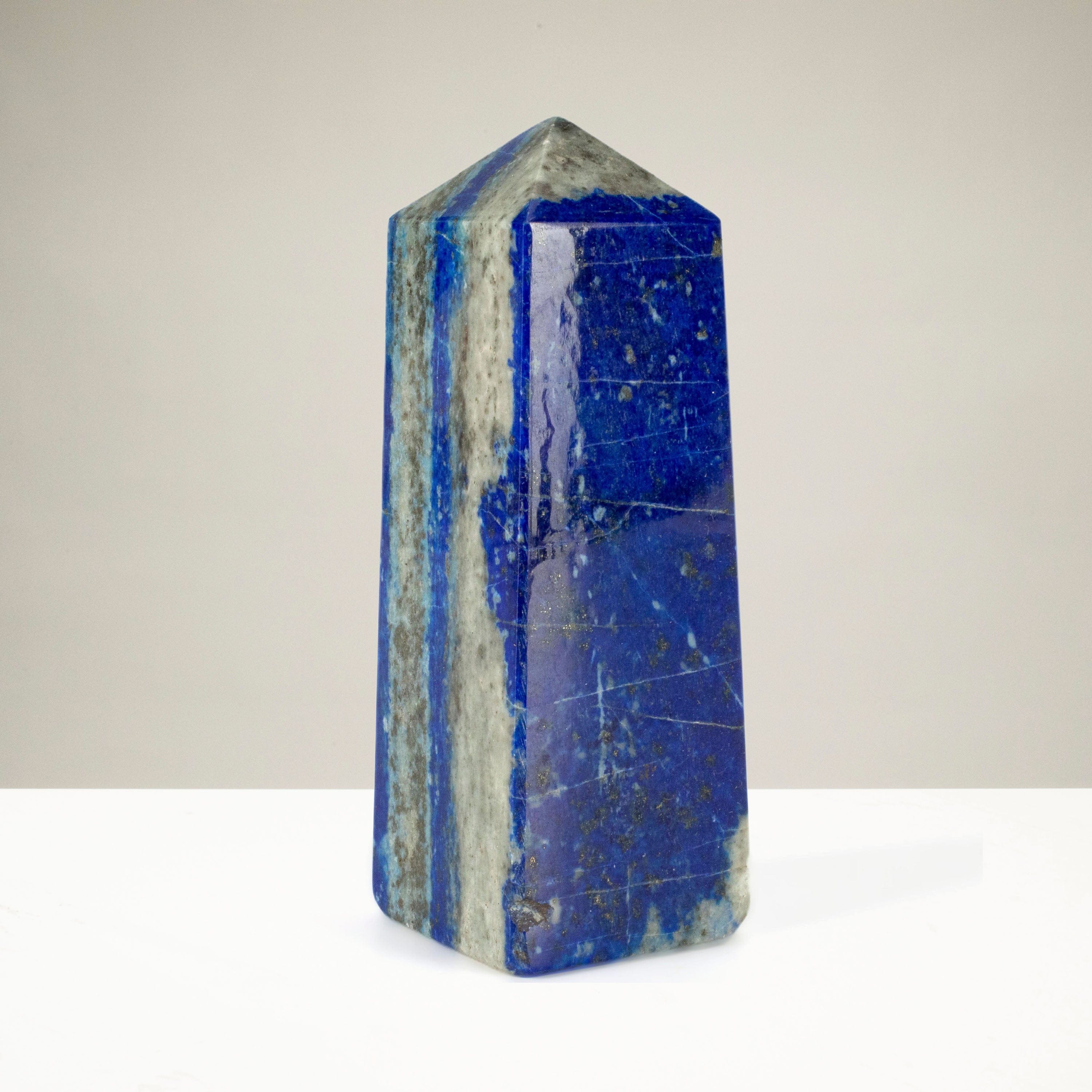 Kalifano Lapis Lapis Lazuli Polished Obelisk from Afghanistan - 4" / 229 grams LPOB500.002