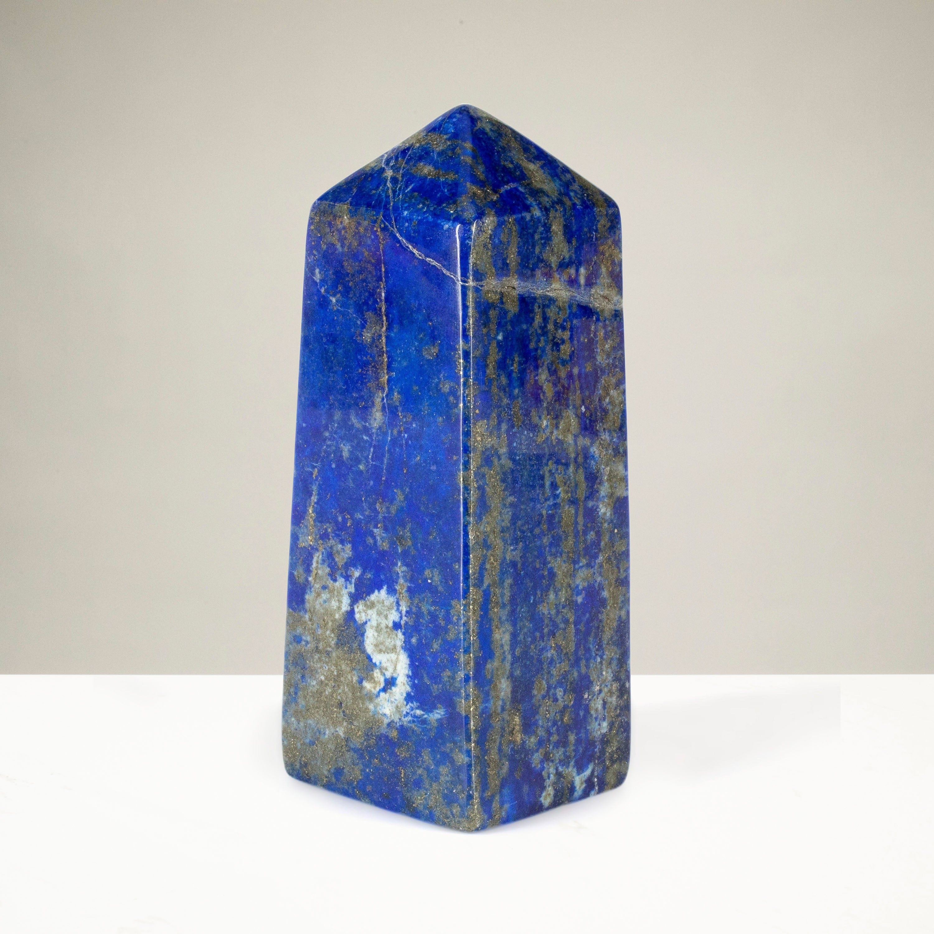 Kalifano Lapis Lapis Lazuli Polished Obelisk from Afghanistan - 4" / 310 grams LPOB650.001