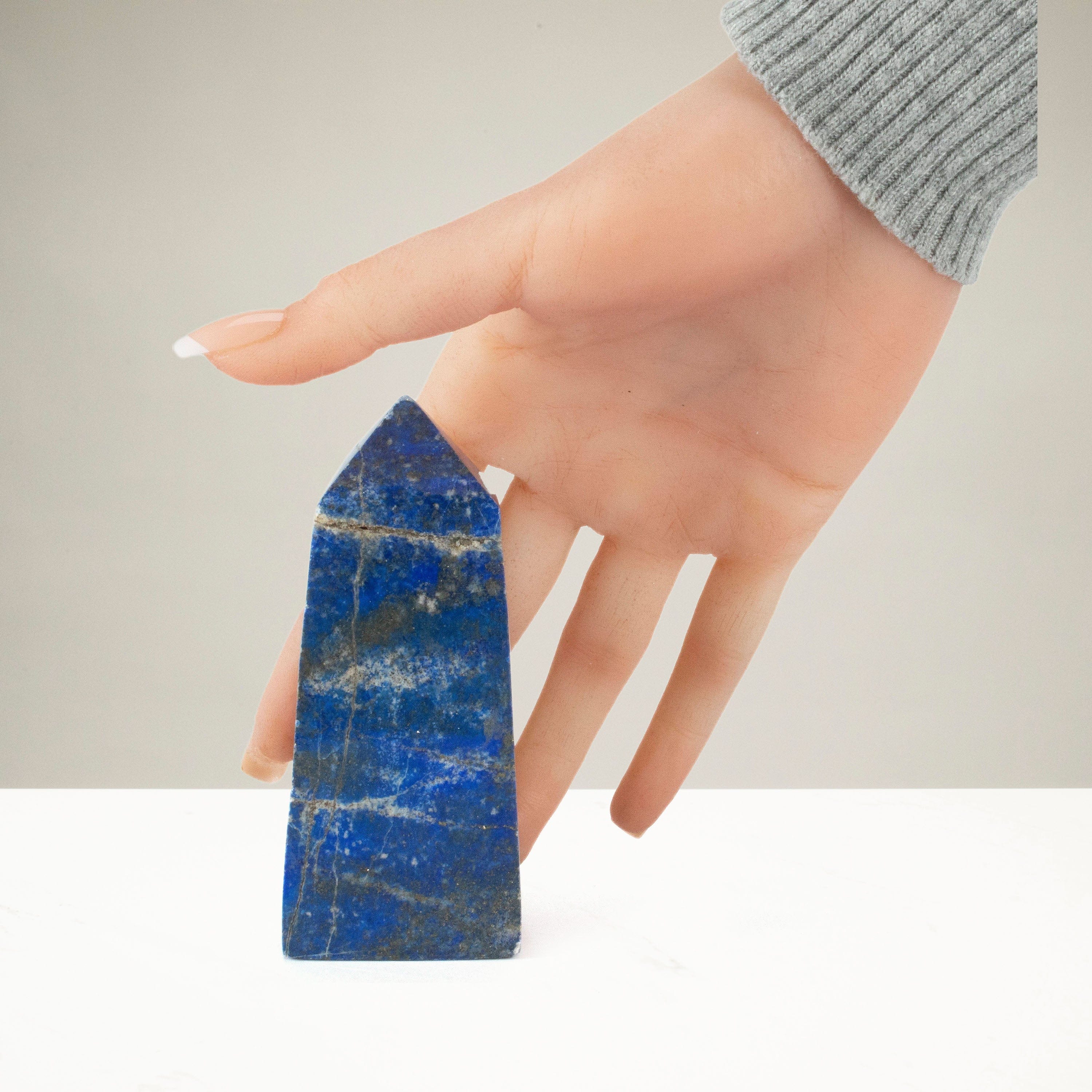 Kalifano Lapis Lapis Lazuli Polished Obelisk from Afghanistan - 4" / 334 grams LPOB700.002