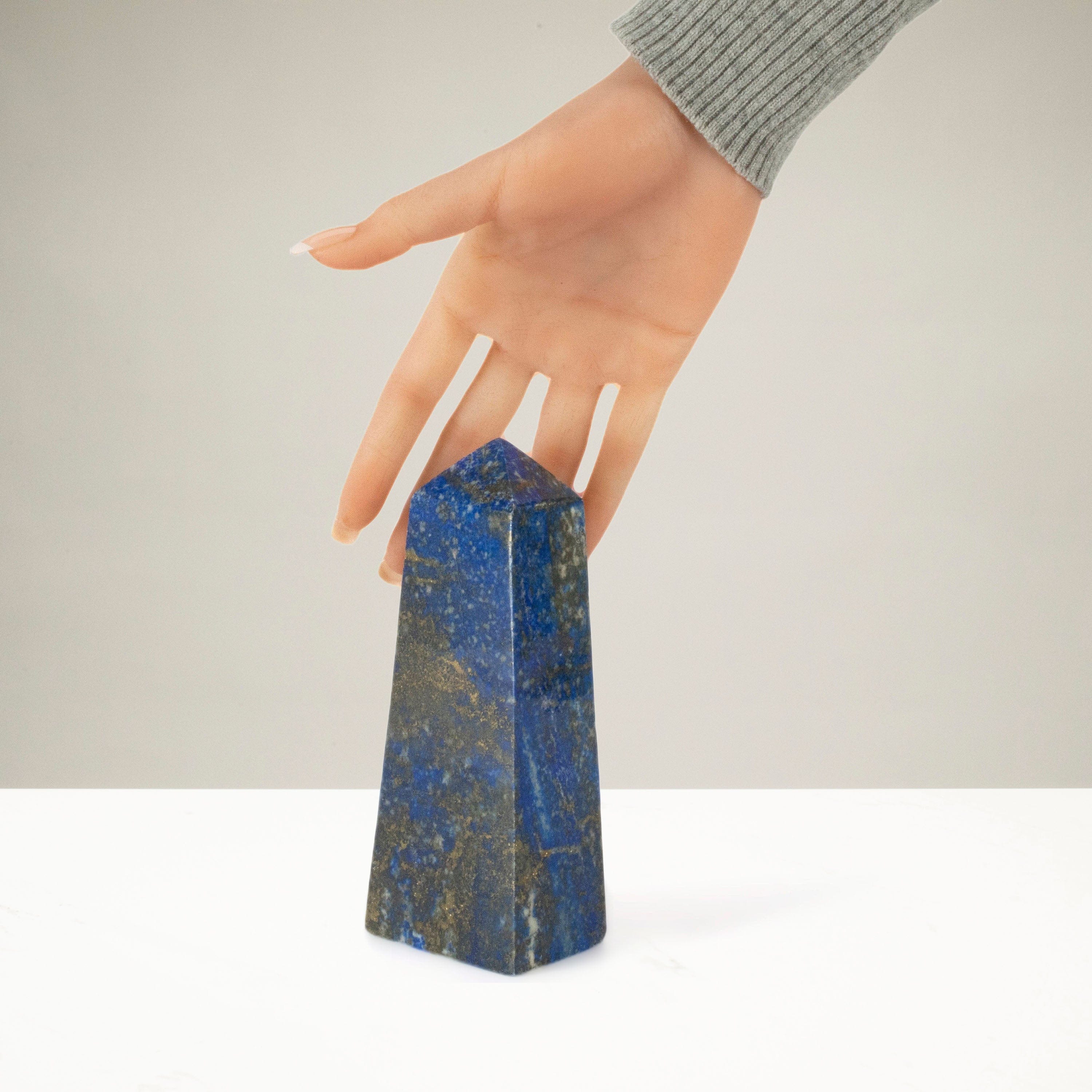 Kalifano Lapis Lapis Lazuli Polished Obelisk from Afghanistan - 6" / 827 grams LPOB1650.001