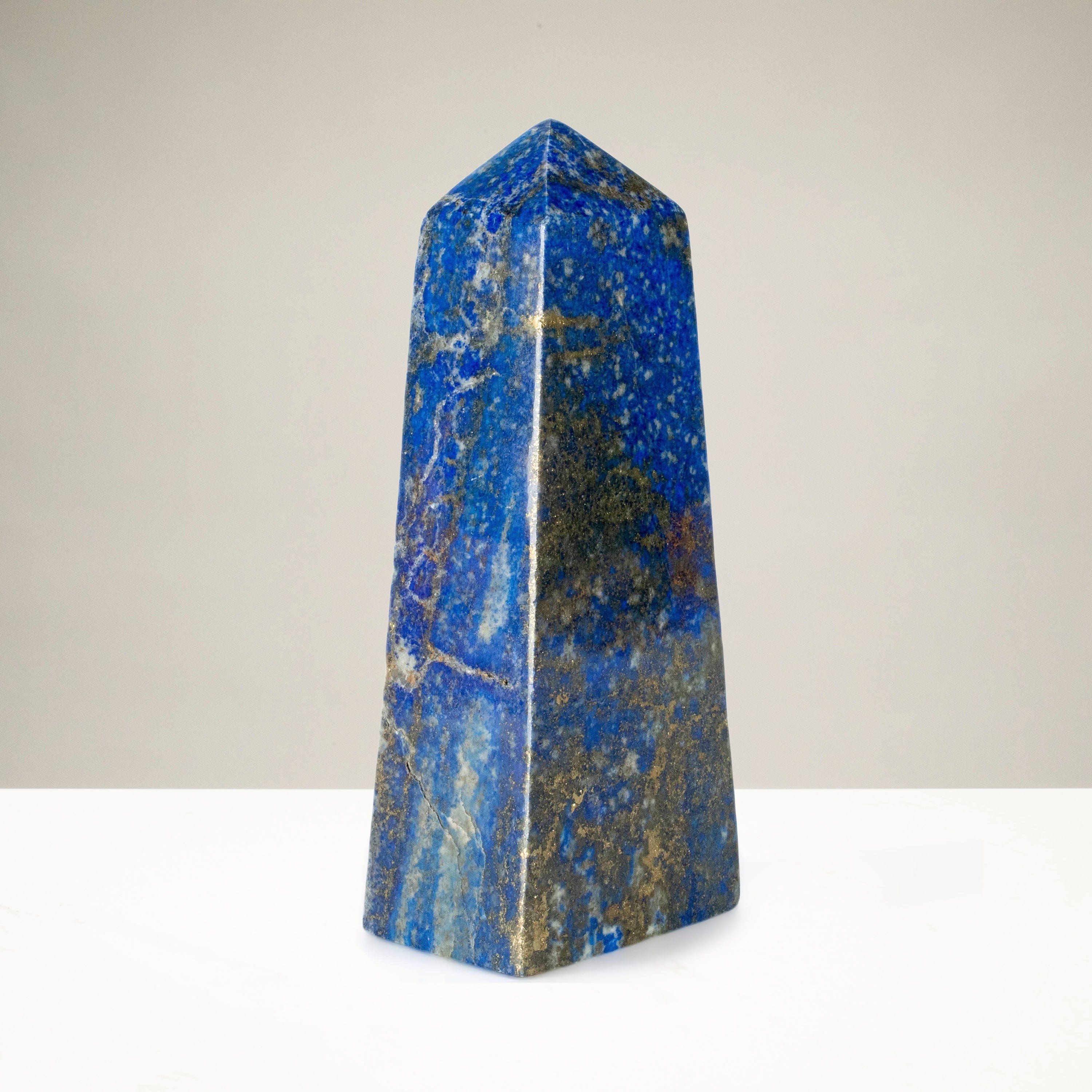 Kalifano Lapis Lapis Lazuli Polished Obelisk from Afghanistan - 6" / 827 grams LPOB1650.001