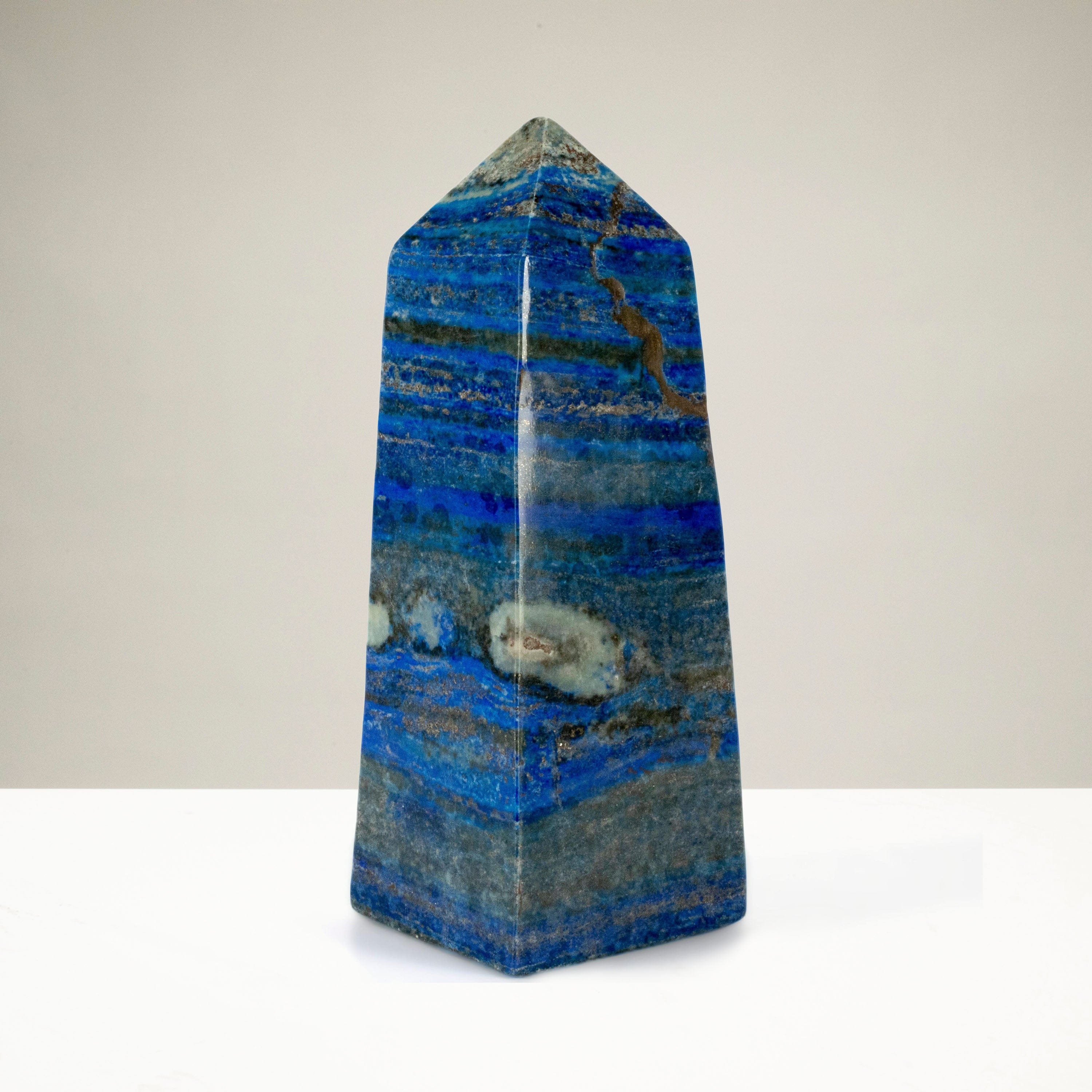 Kalifano Lapis Lapis Lazuli Polished Obelisk from Afghanistan - 9" / 6 lbs LPOB5600.001