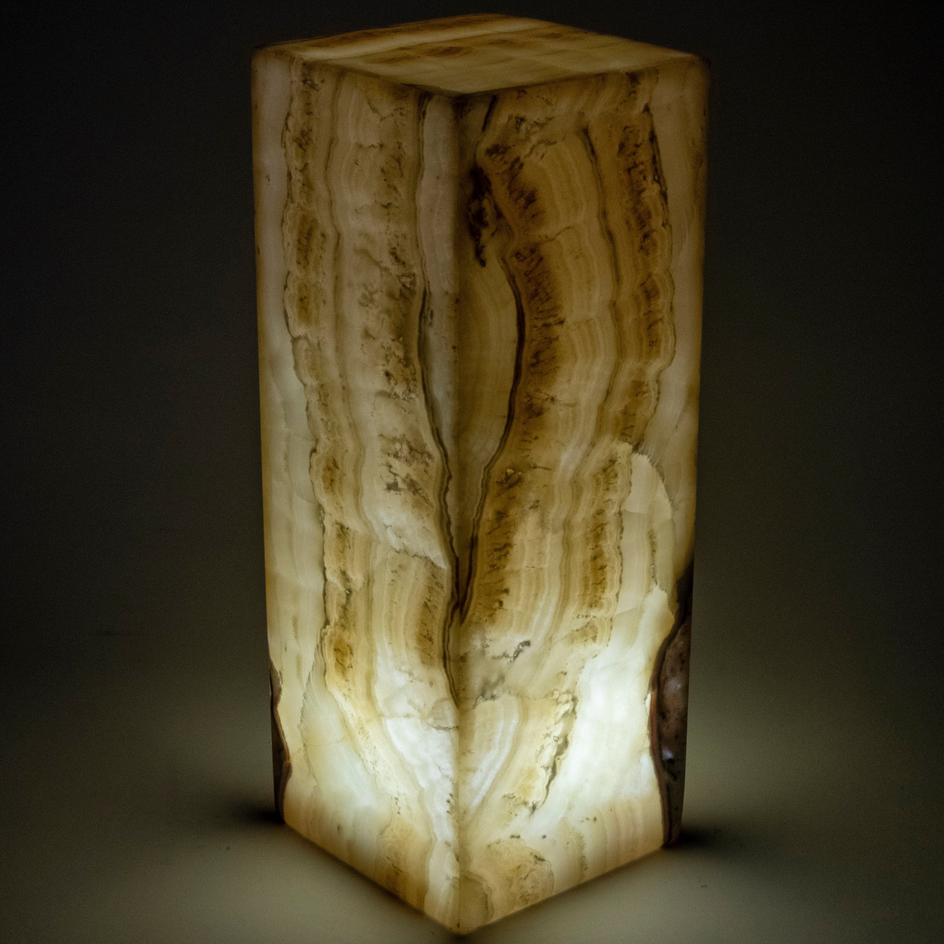 Kalifano Light Towers Natural Onyx Lamp Light Tower - 16" LT40X15.057