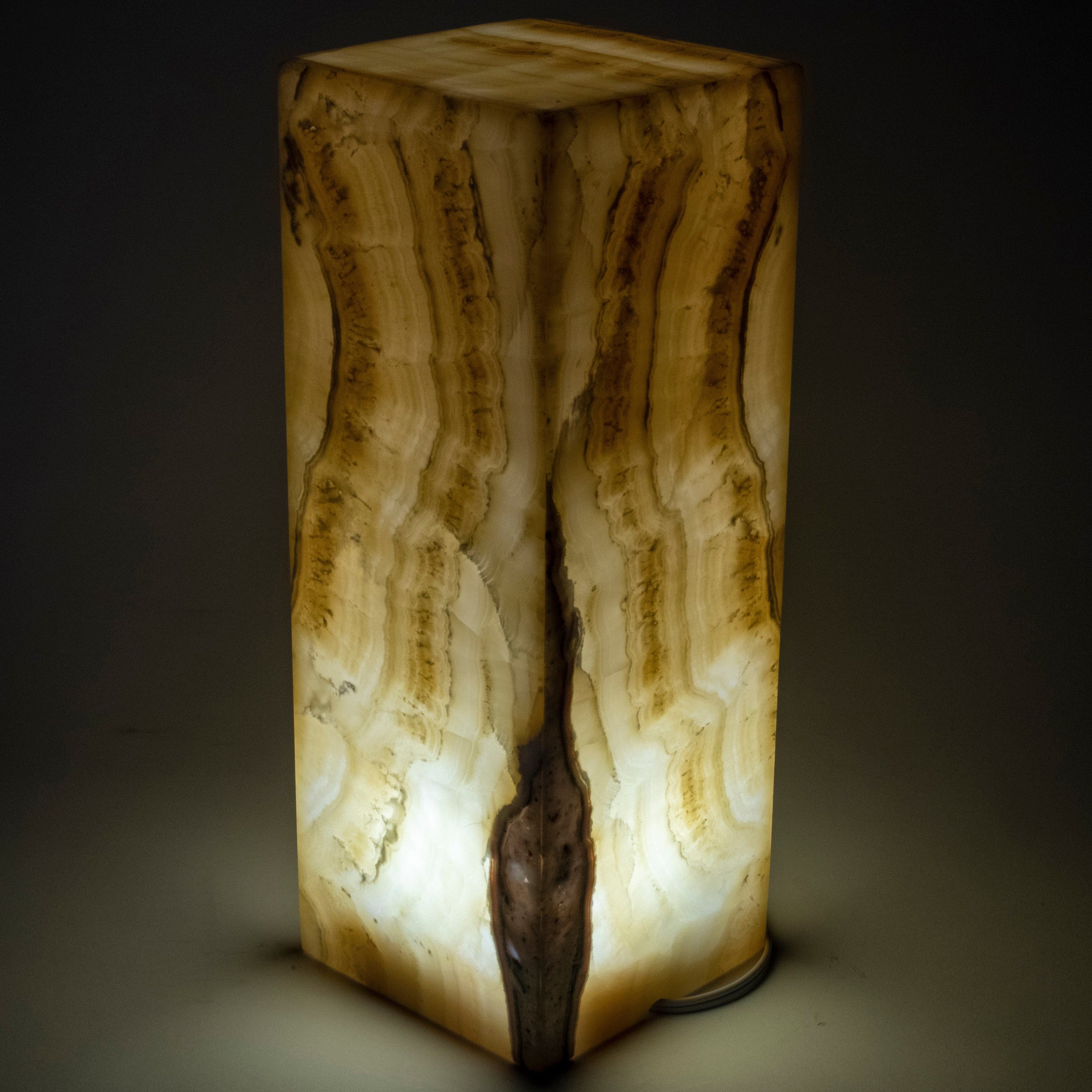 Kalifano Light Towers Natural Onyx Lamp Light Tower - 16" LT40X15.057