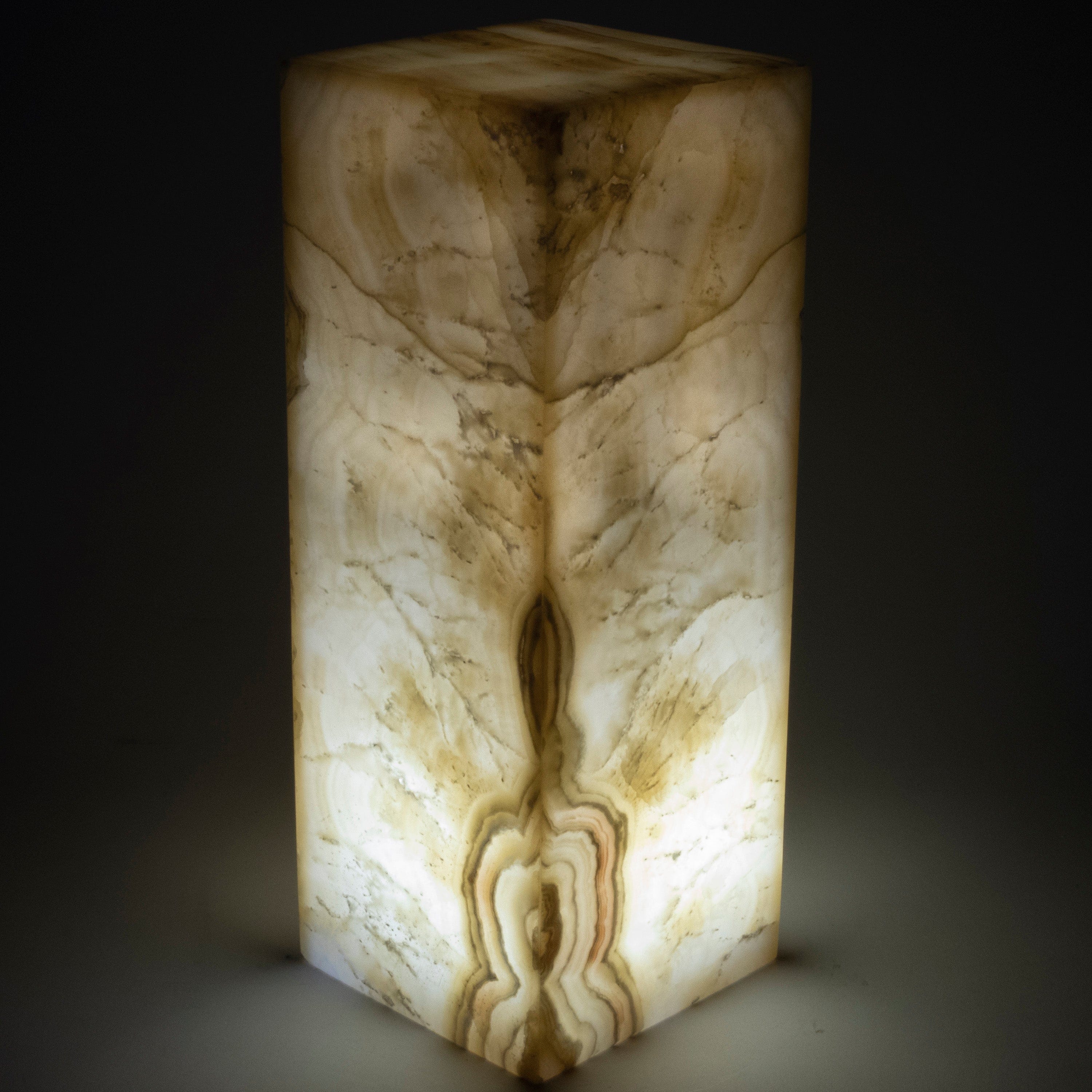 Kalifano Light Towers Natural Onyx Lamp Light Tower - 16" LT40X15.068