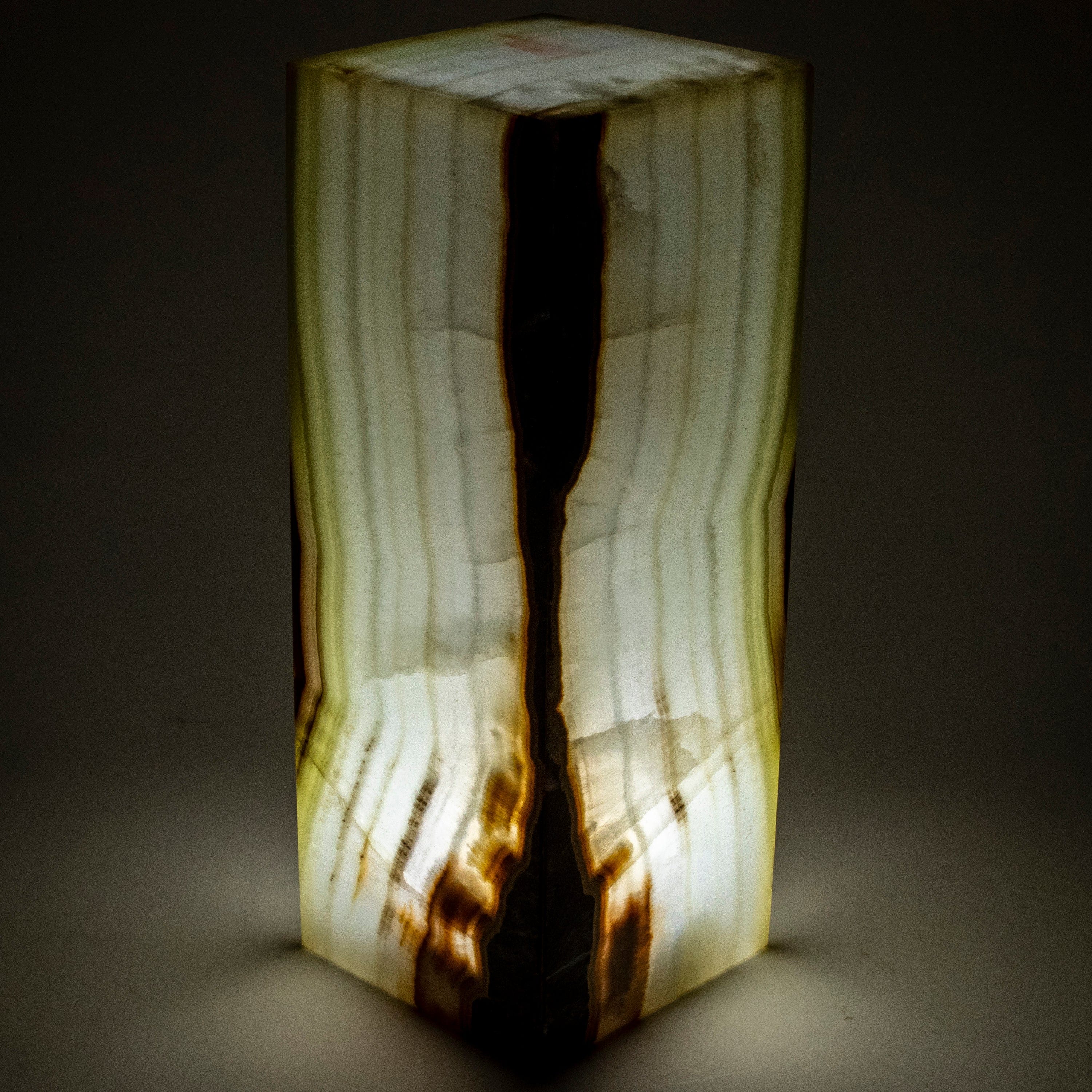 Kalifano Light Towers Natural Onyx Lamp Light Tower - 16" LT40X15.070