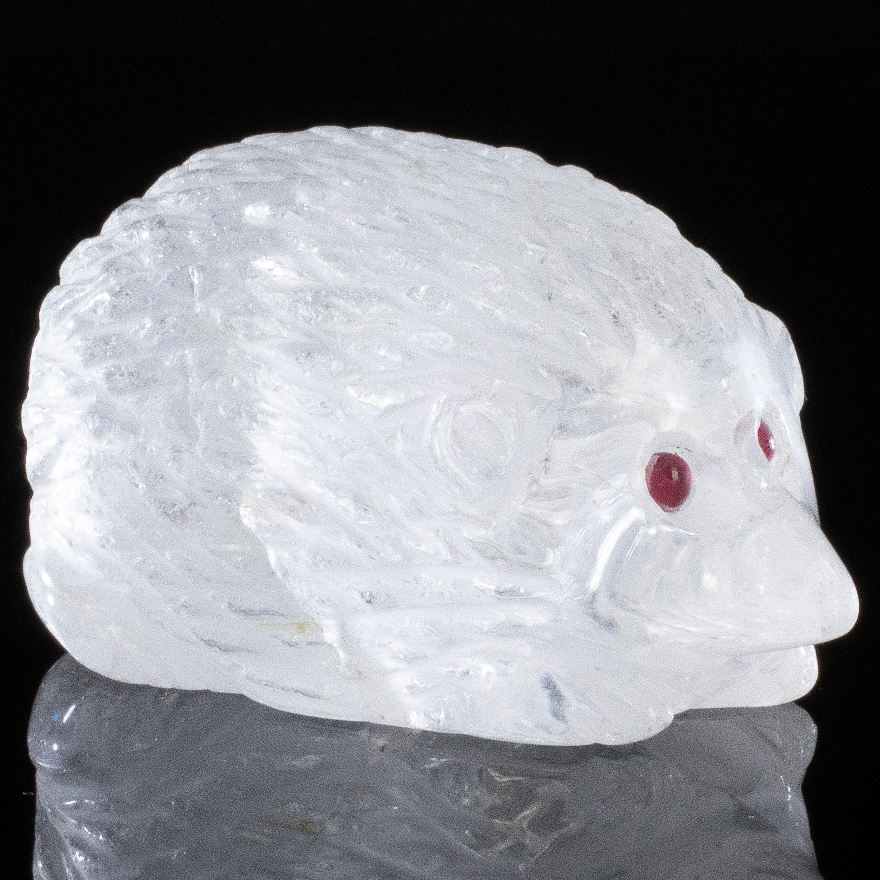 Kalifano Love Birds Carvings Quartz Porcupine Carving LB.SmPor.002