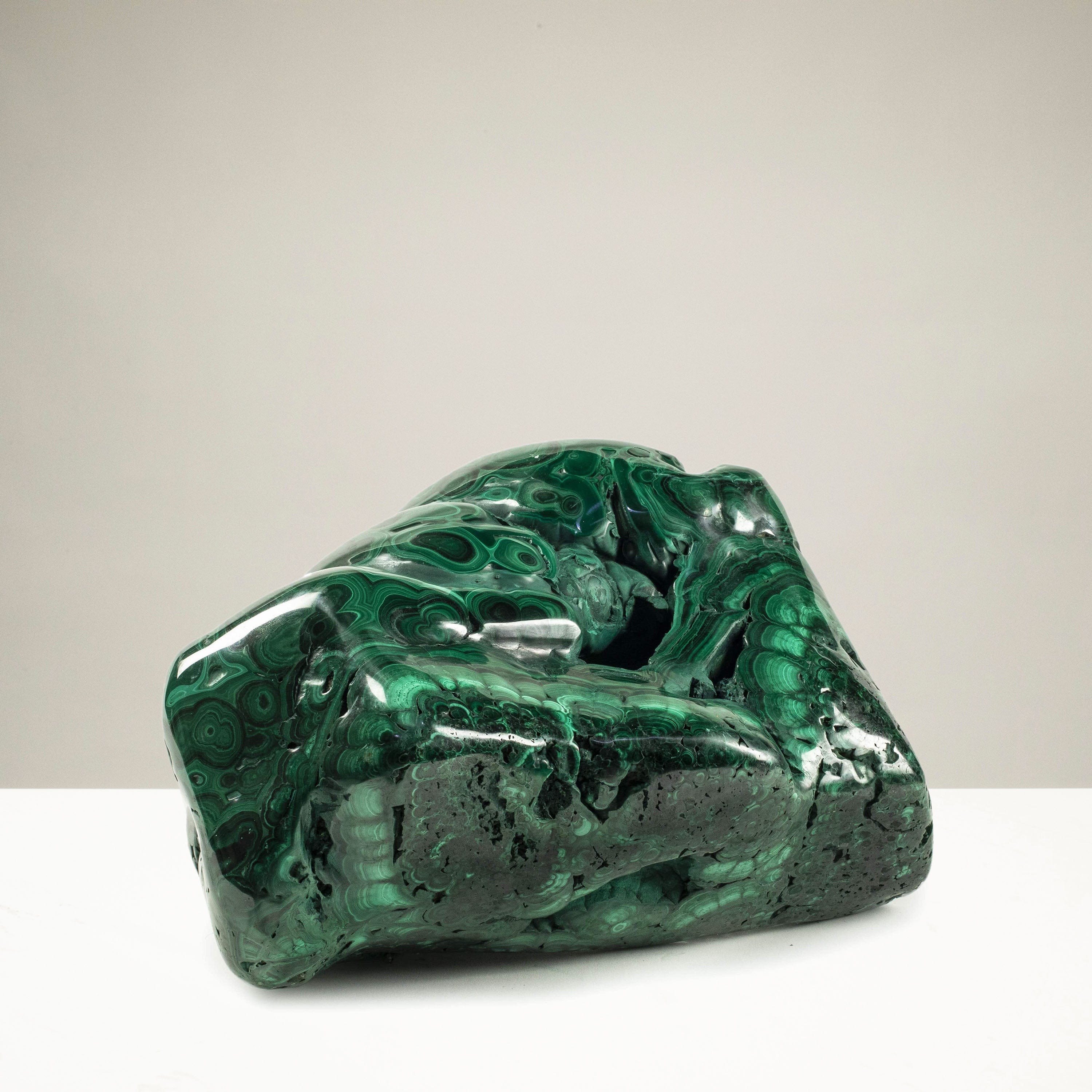 Kalifano Malachite Rare Natural Green Malachite Polished Freeform Specimen from Congo - 24.7 kg / 54.5 lbs MA15400.001