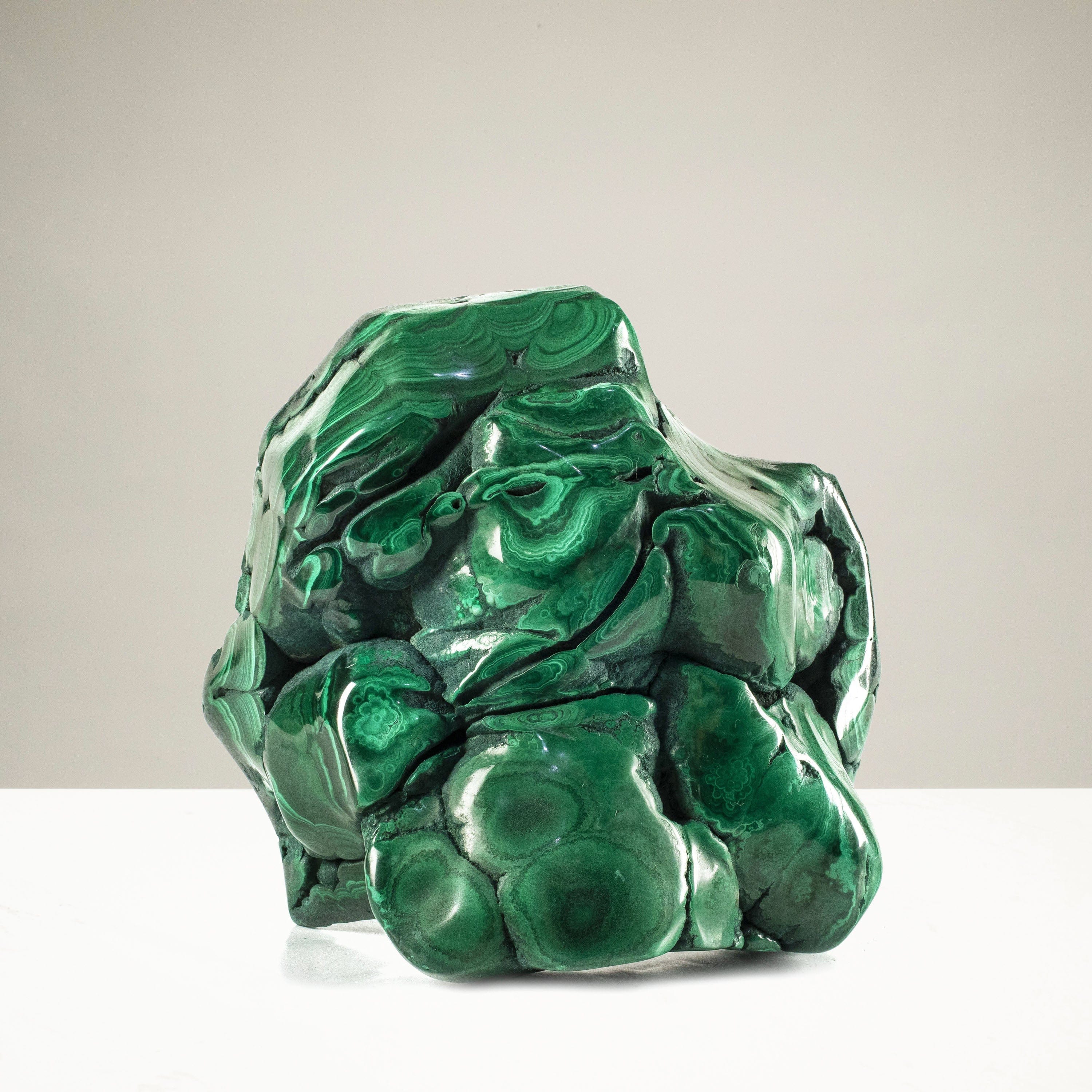 Kalifano Malachite Rare Natural Green Malachite Polished Freeform Specimen from Congo - 3.4 kg / 7.5 lbs MA2200.001