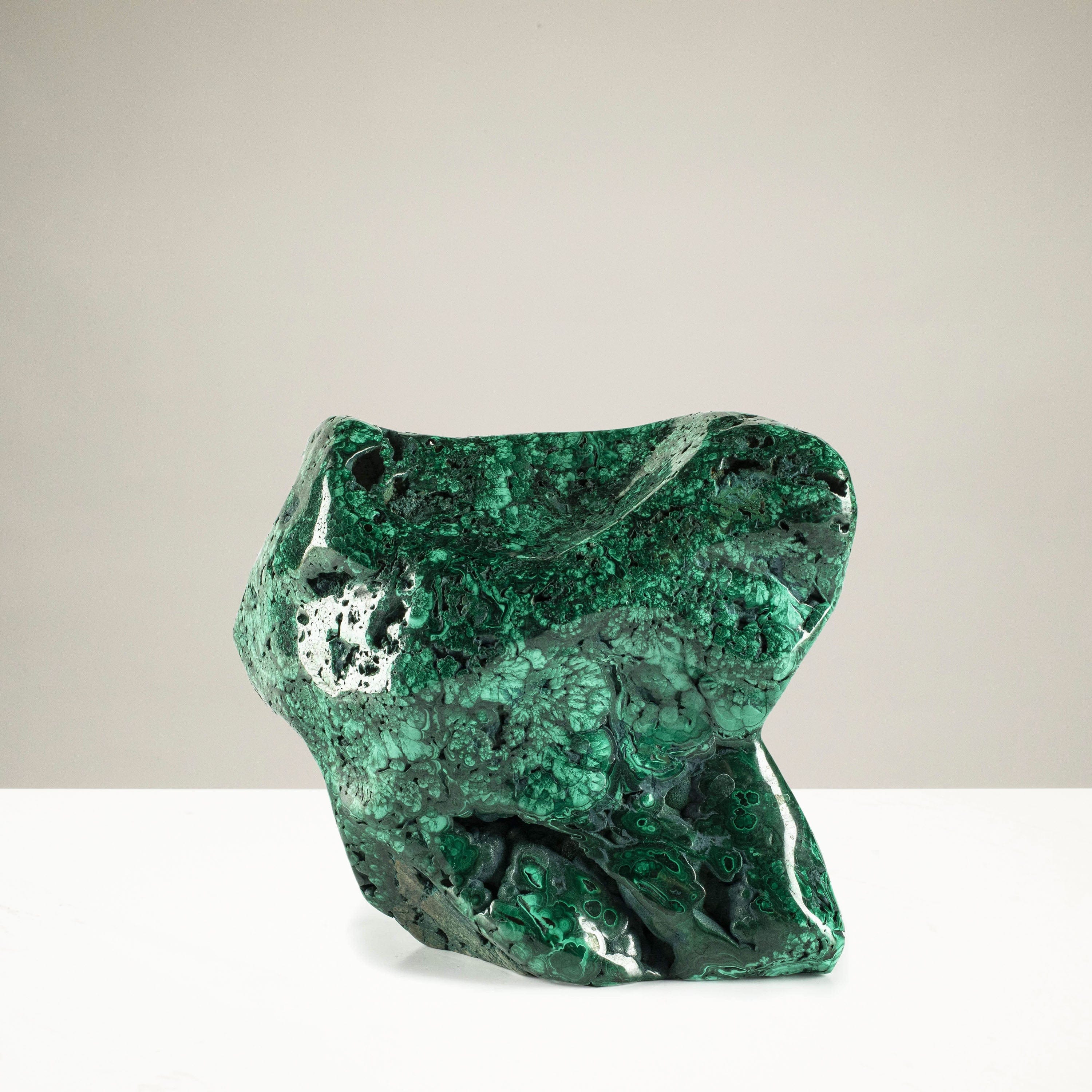 Kalifano Malachite Rare Natural Green Malachite Polished Freeform Specimen from Congo - 4.1 kg / 9 lbs MA3000.001