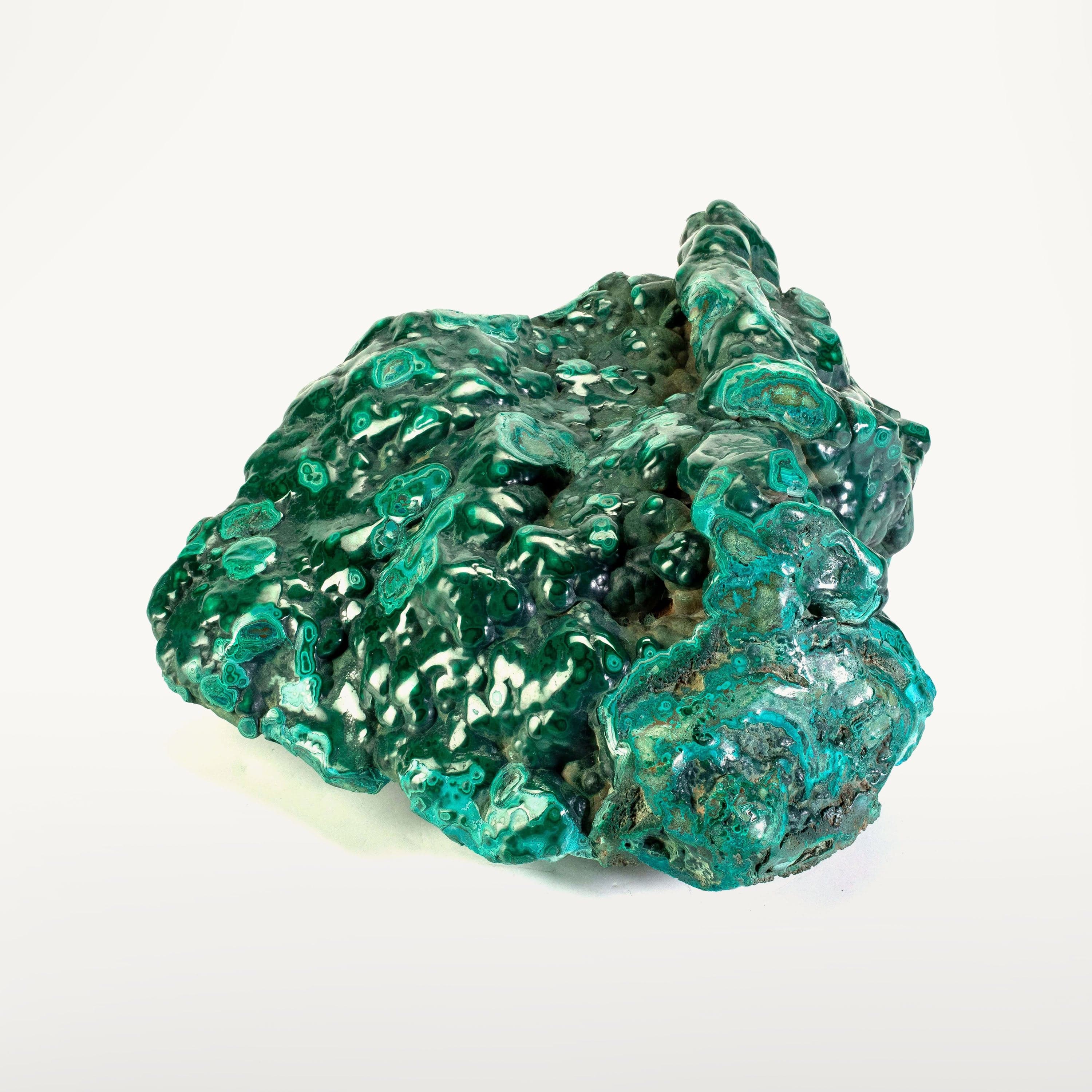 Kalifano Malachite Rare Natural Green Malachite with Blue Chrysocolla Freeform Specimen from Congo - 6.4 kg / 14 lbs MAC5600.001