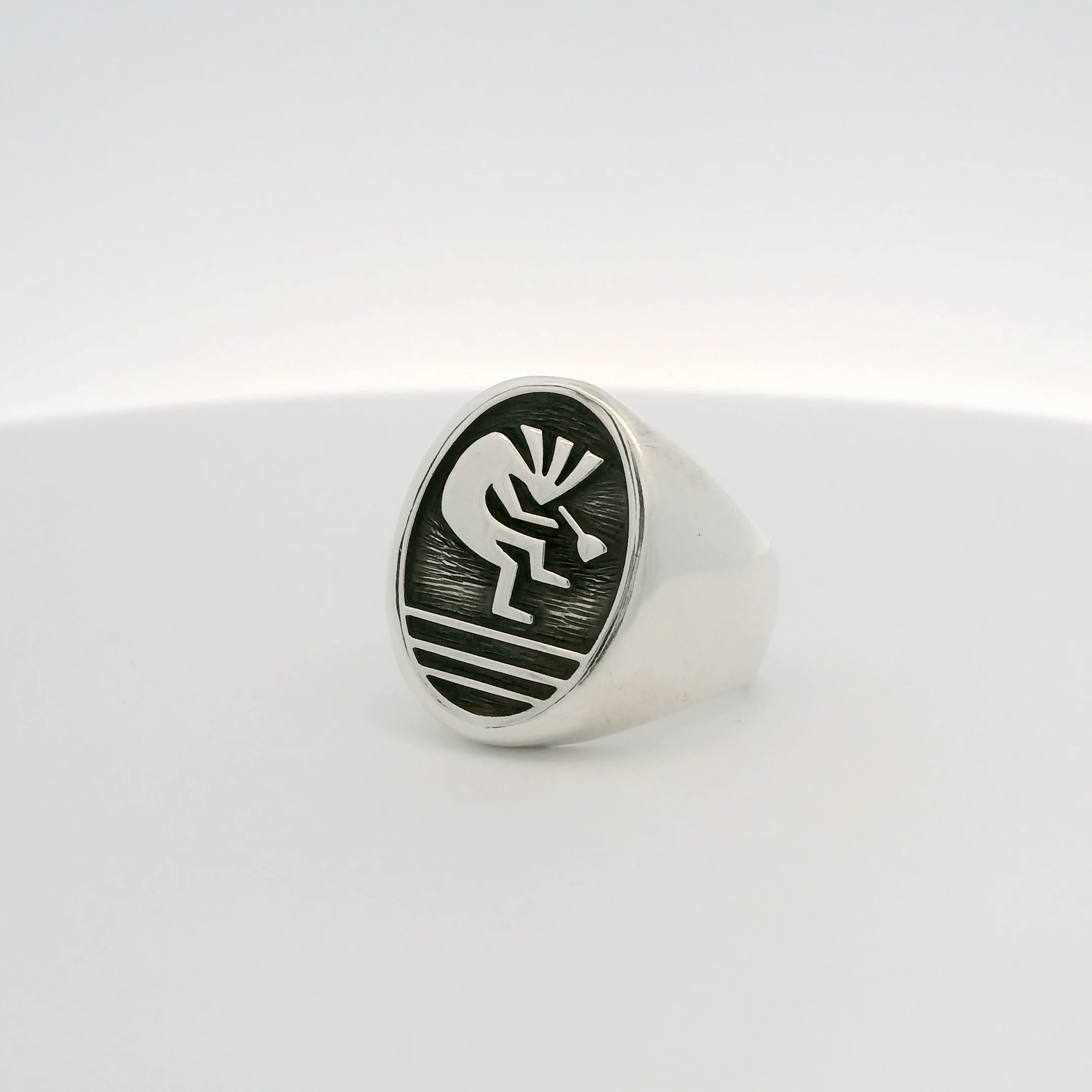 Kalifano Native American Jewelry 10.5 Kokopelli Hopi USA Native American Made 925 Sterling Silver Ring NAR600.116.105