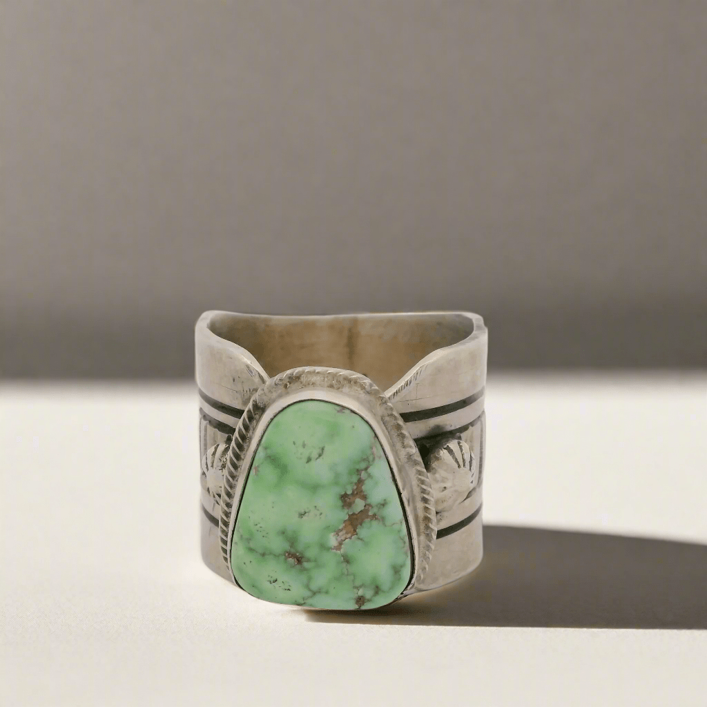 Kalifano Native American Jewelry 13 Tillie Jon Royston Turquoise Navajo USA Native American Made 925 Sterling Silver Ring NAR1800.029.13