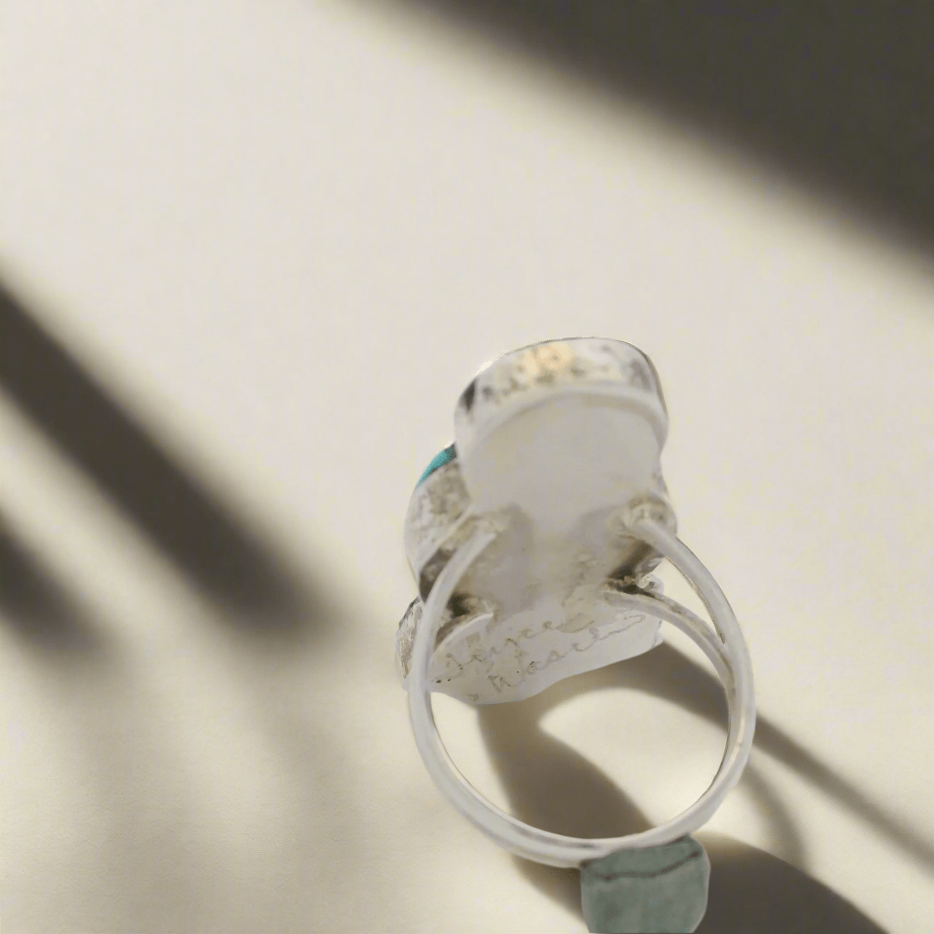 Kalifano Native American Jewelry Joyse Waseta Multi Gem Kachina Maiden Zuni USA Native American Made 925 Sterling Silver Ring