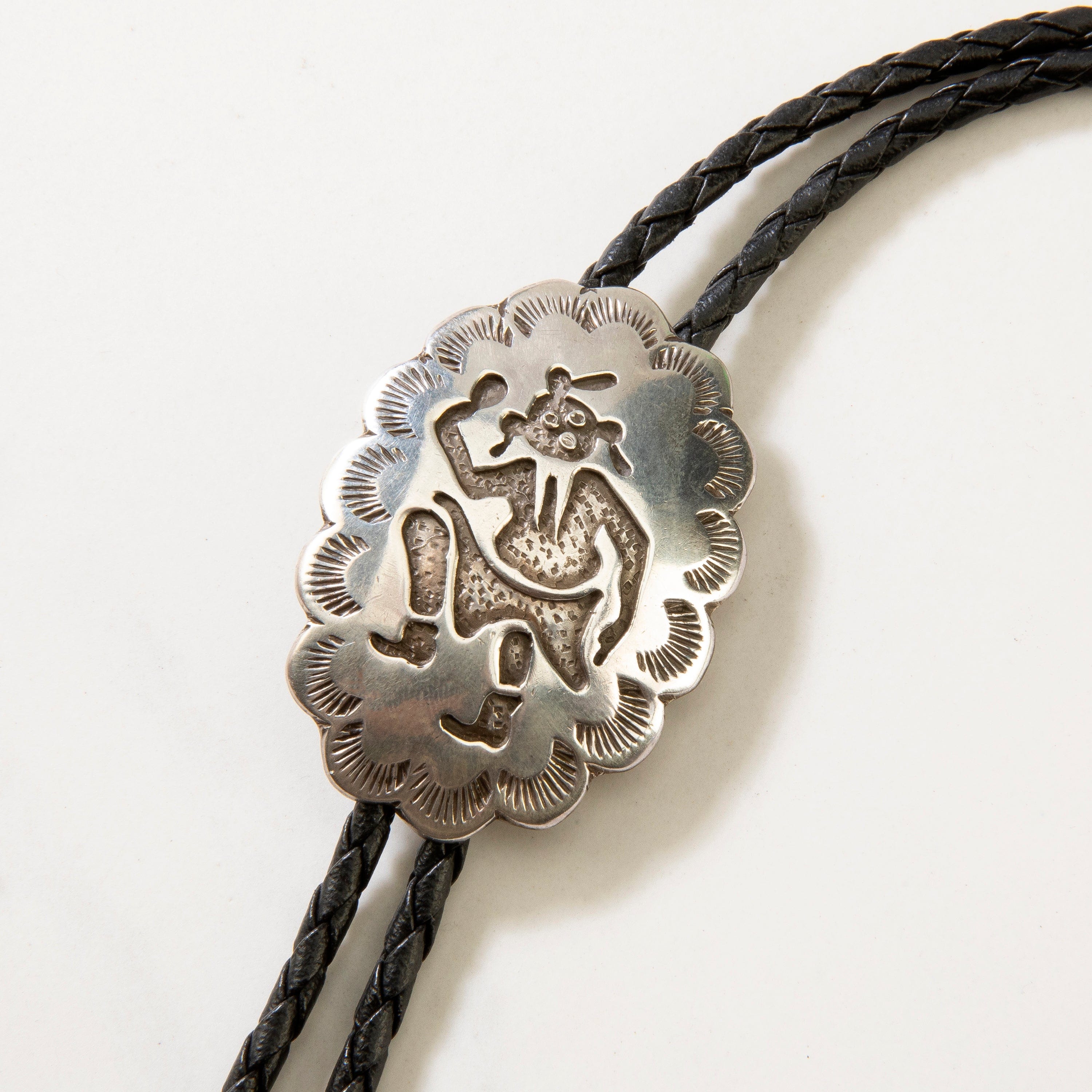 Kalifano Native American Jewelry USA Native American Made 925 Sterling Silver Bolo Tie NABT800.001