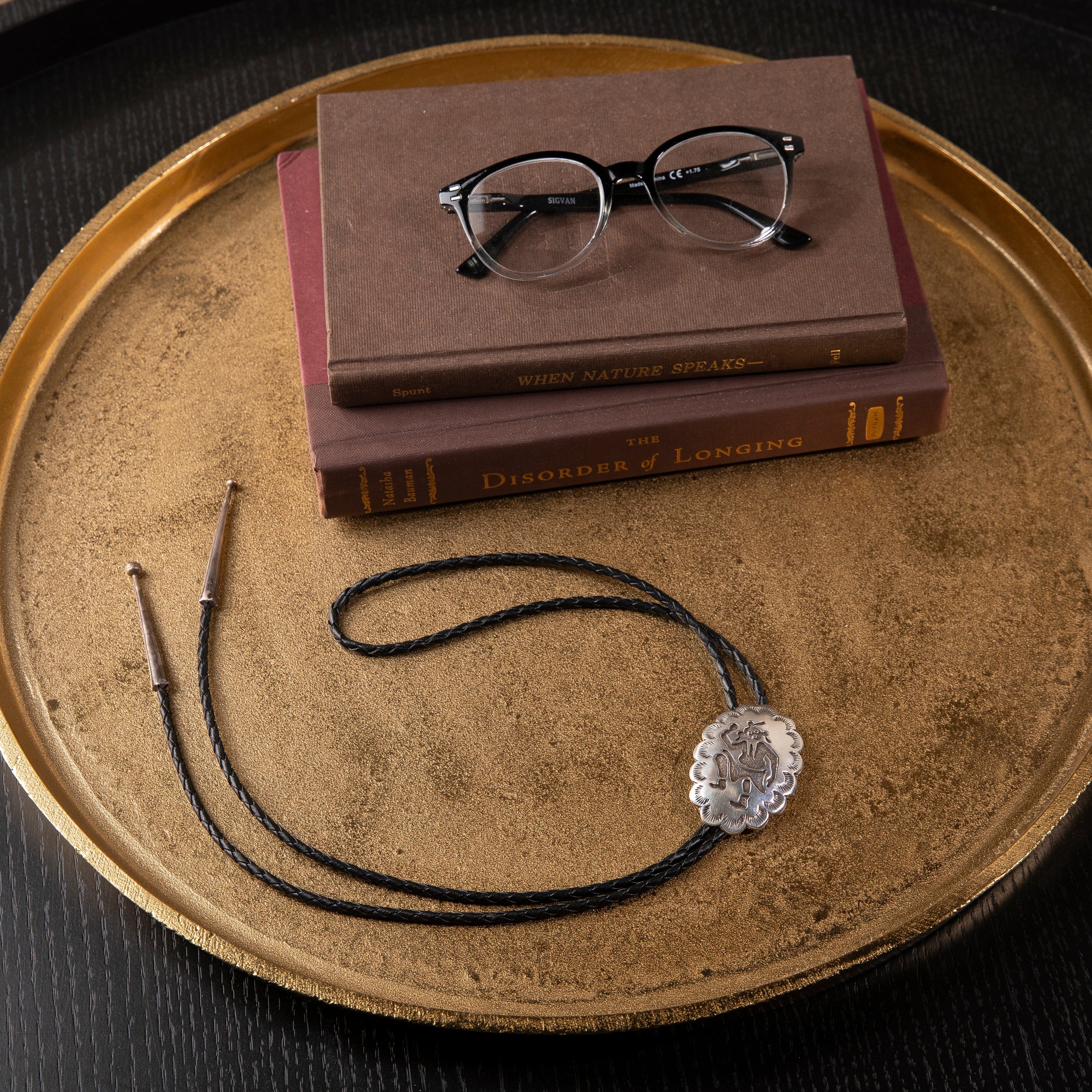Kalifano Native American Jewelry USA Native American Made 925 Sterling Silver Bolo Tie NABT800.001