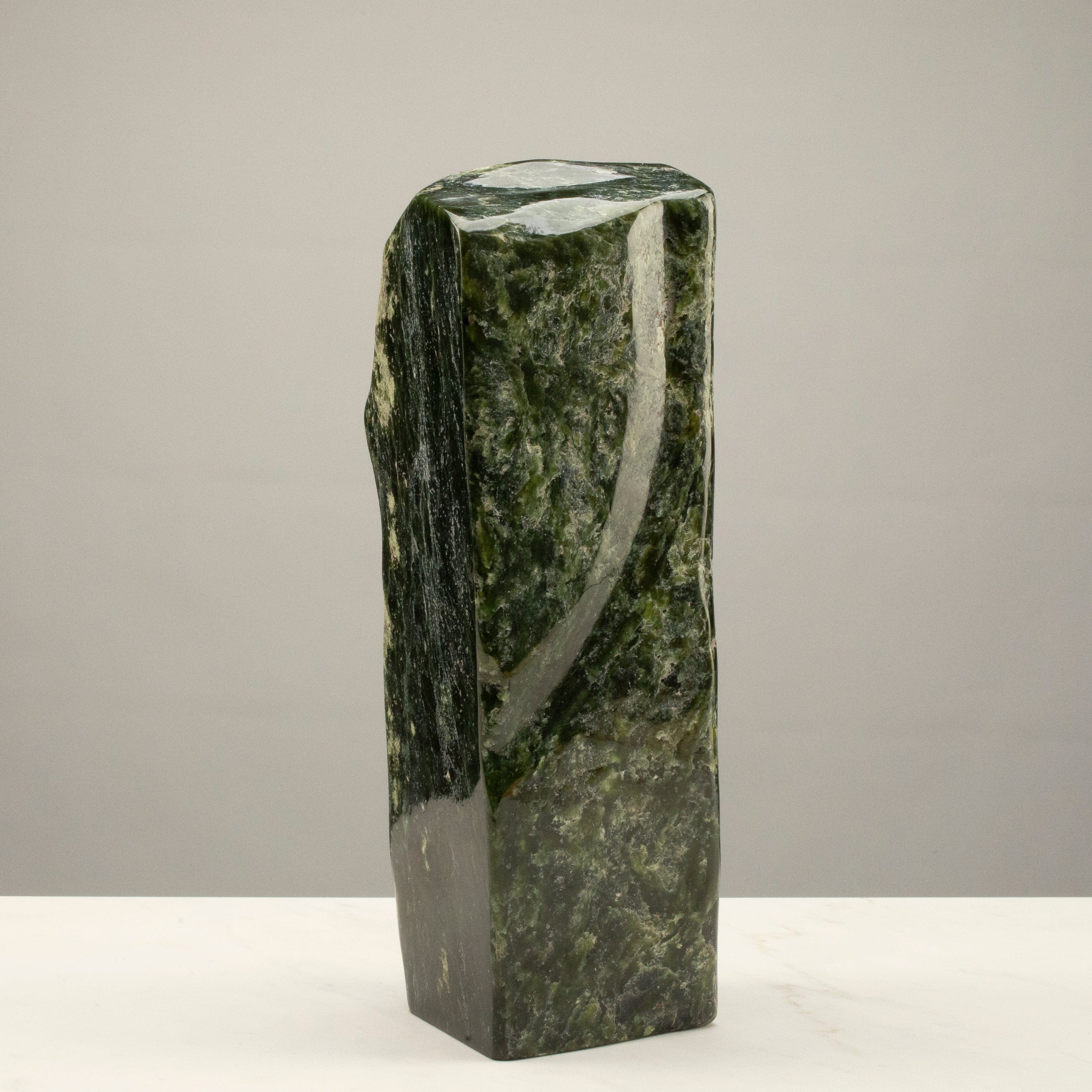 Kalifano Nephrite Jade Freeform Nephrite Jade Tower from Afghanistan - 13" / 15 lbs NJ5500.001