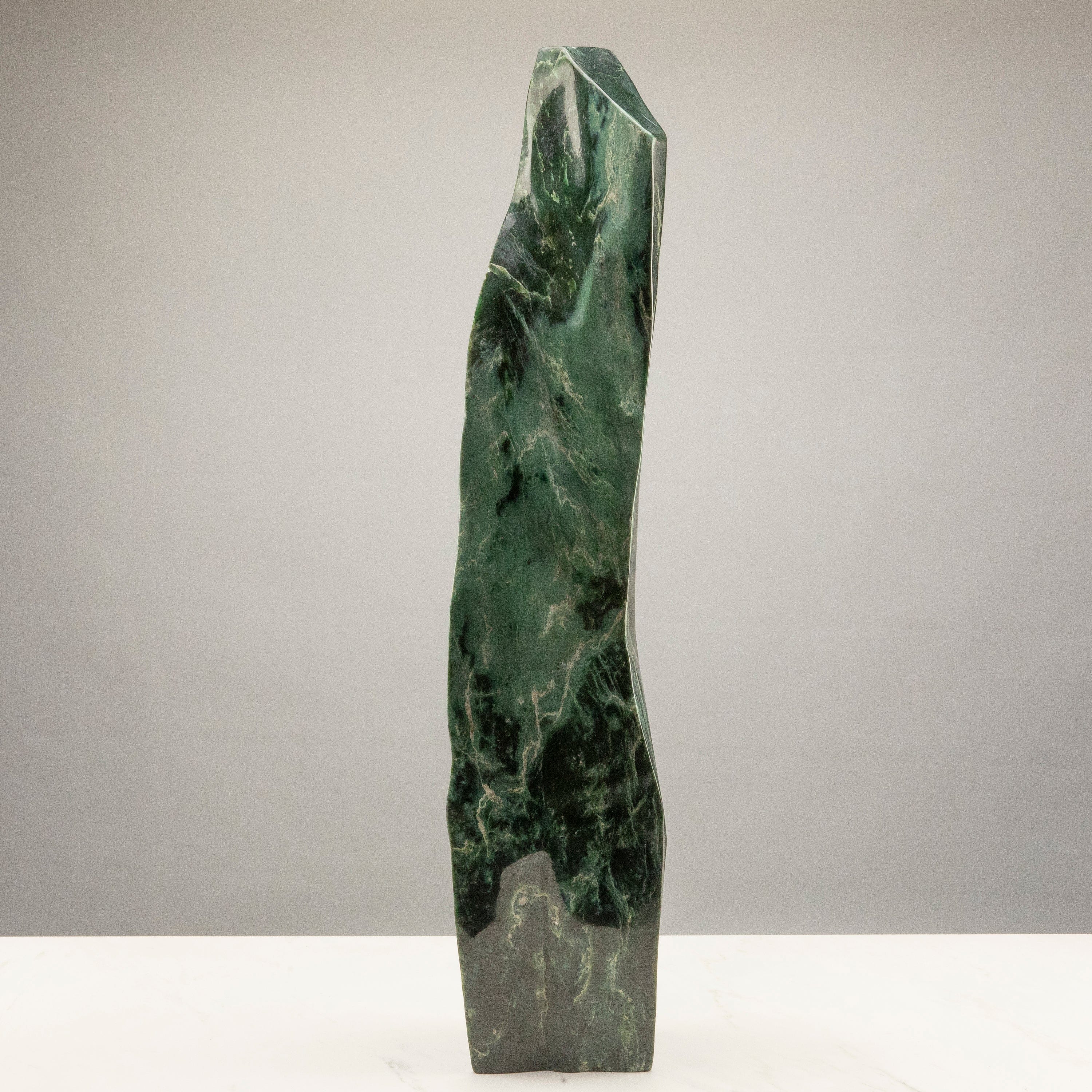 Kalifano Nephrite Jade Freeform Nephrite Jade Tower from Afghanistan - 33" / 56 lbs NJ20500.001