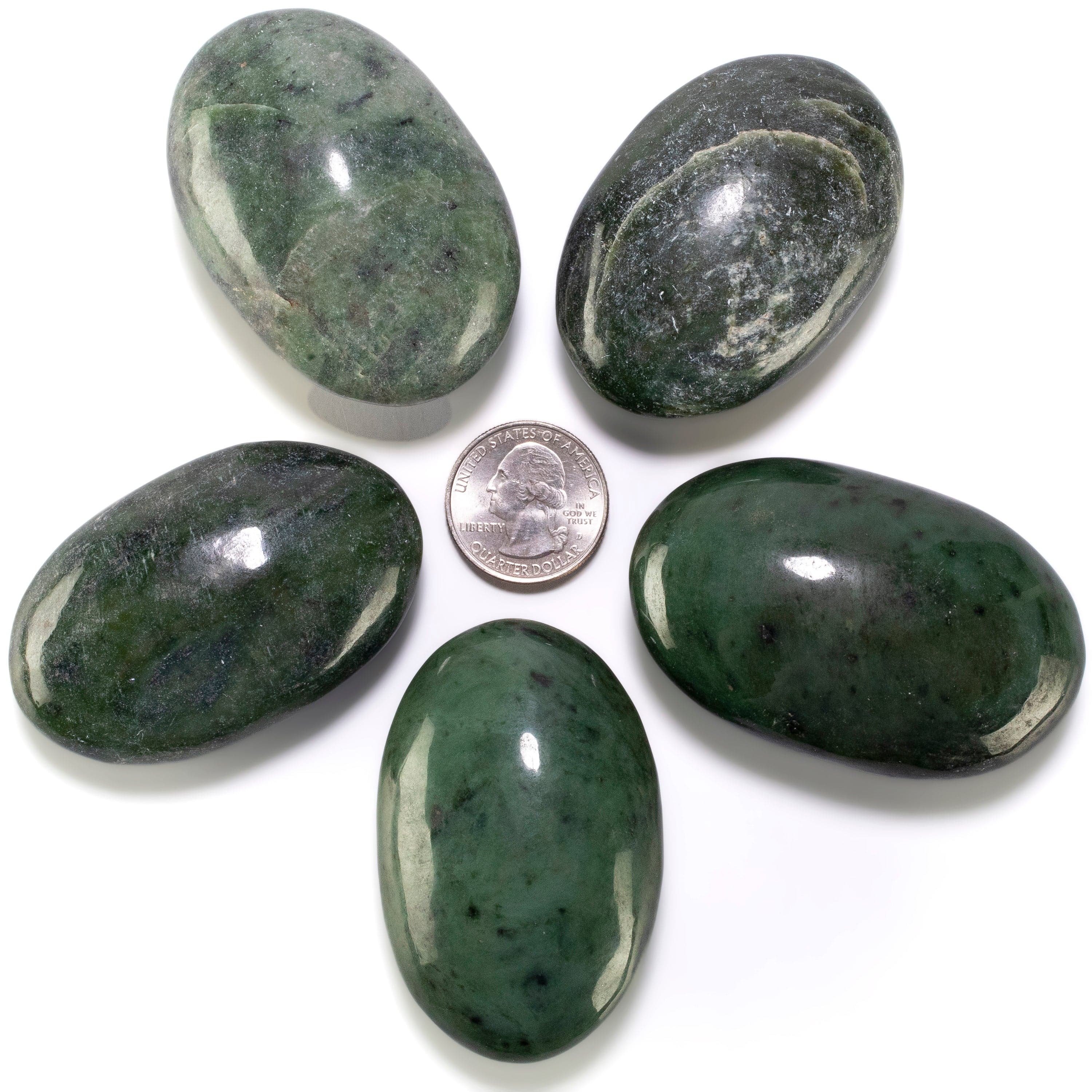 KALIFANO Nephrite Jade Nephrite Jade Palm Stone PS60-NJ