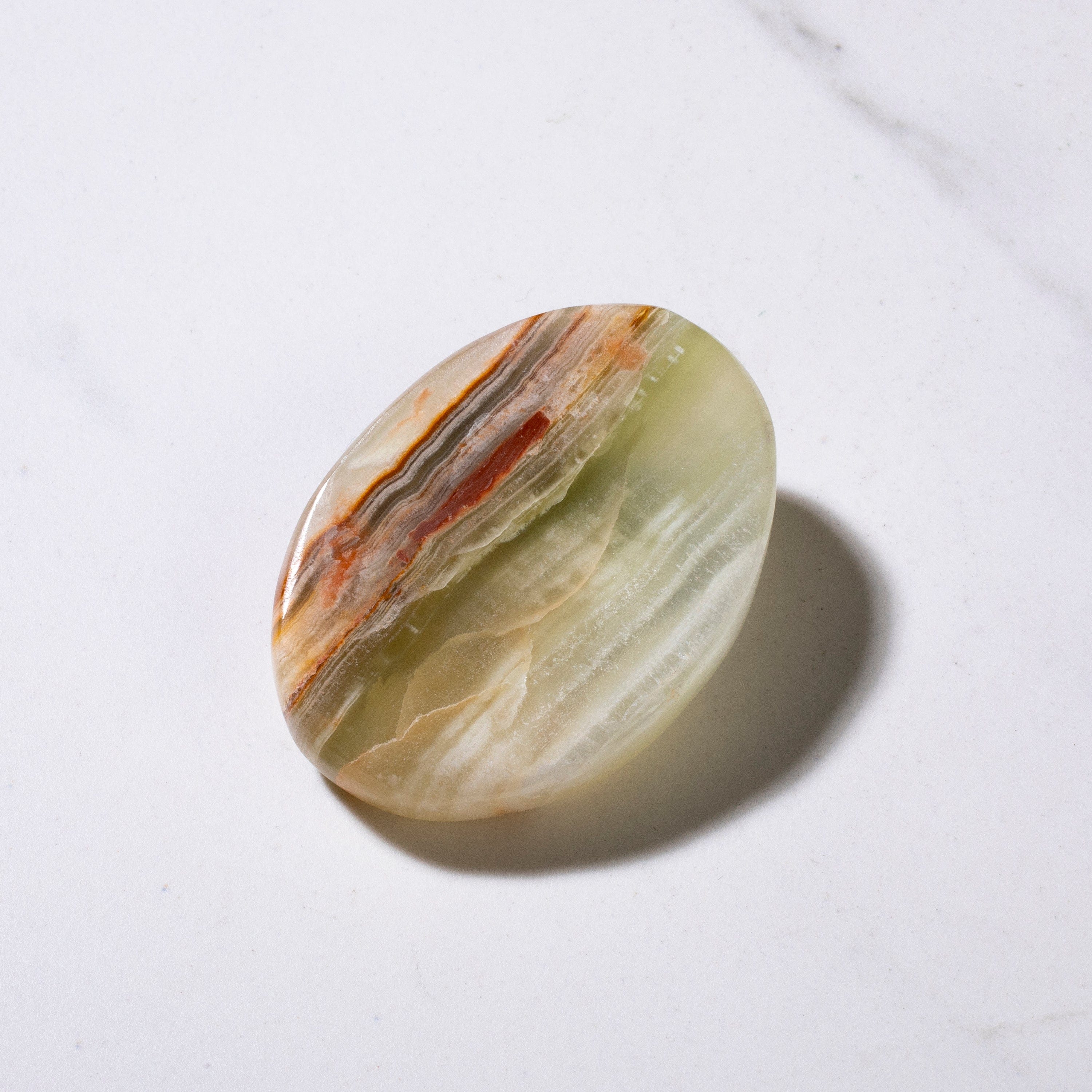 KALIFANO Pakistan Onyx Pakistan Green Onyx Worry Stone CV10-W-PON