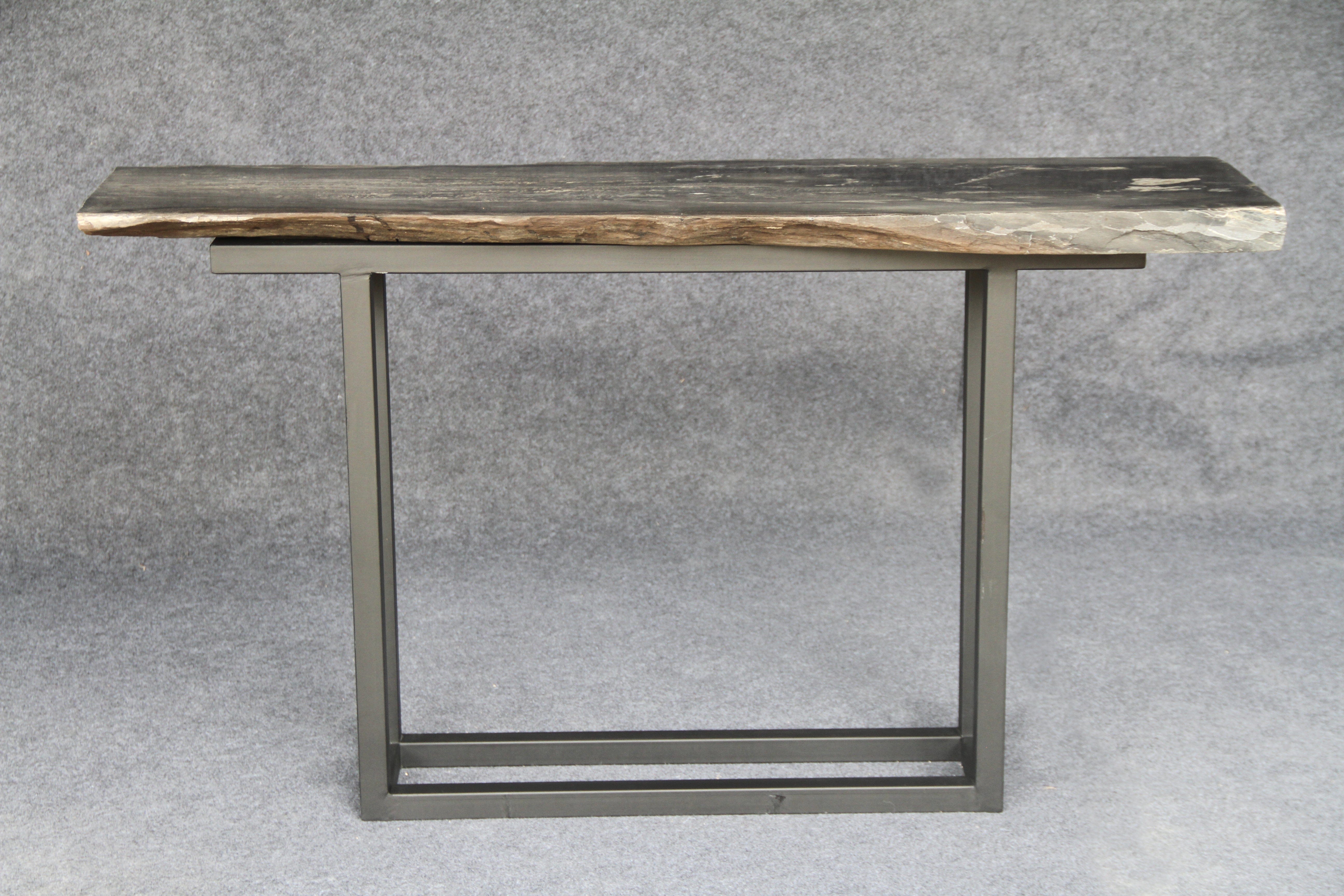 Kalifano Petrified Wood Petrified Wood Console Table 59" / 146 lbs PWR7400.002