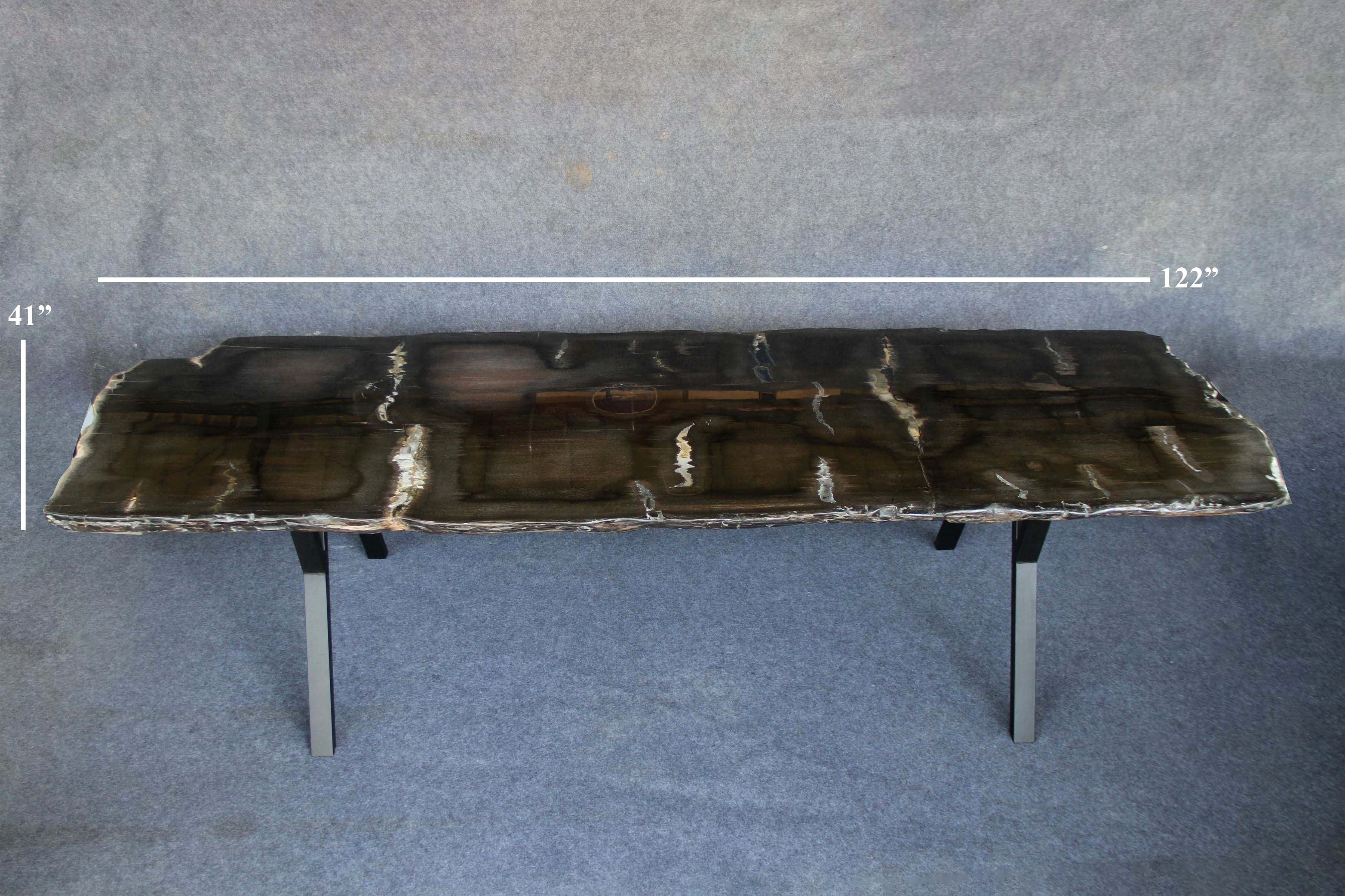 Kalifano Petrified Wood Petrified Wood Dining Table Specimen 122" / 924 lbs PWT130000.001