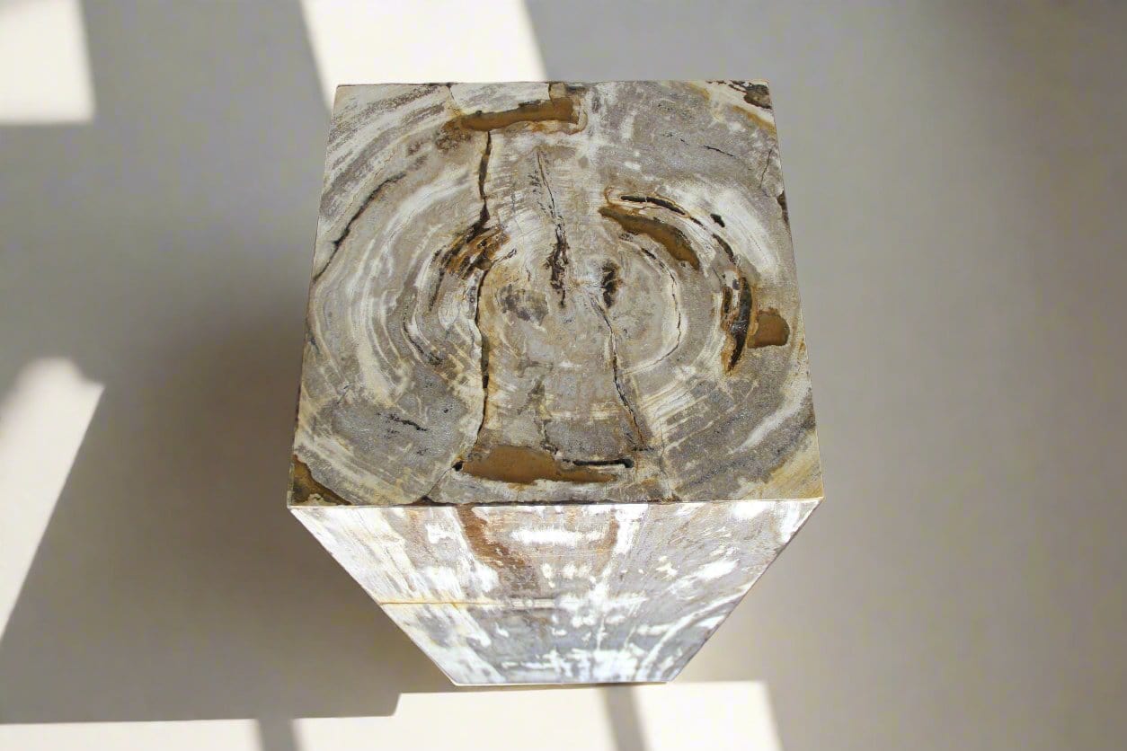 Kalifano Petrified Wood Petrified Wood Hollow Square Pedestal 39" / 178lbs PWP8000.039