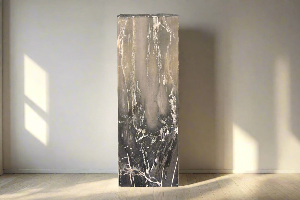 Kalifano Petrified Wood Petrified Wood Hollow Square Pedestal 39" / 183lbs PWP8000.034