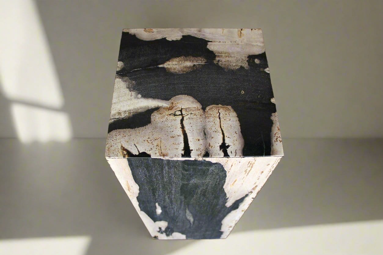 Kalifano Petrified Wood Petrified Wood Hollow Square Pedestal 39" / 187lbs PWP8000.037