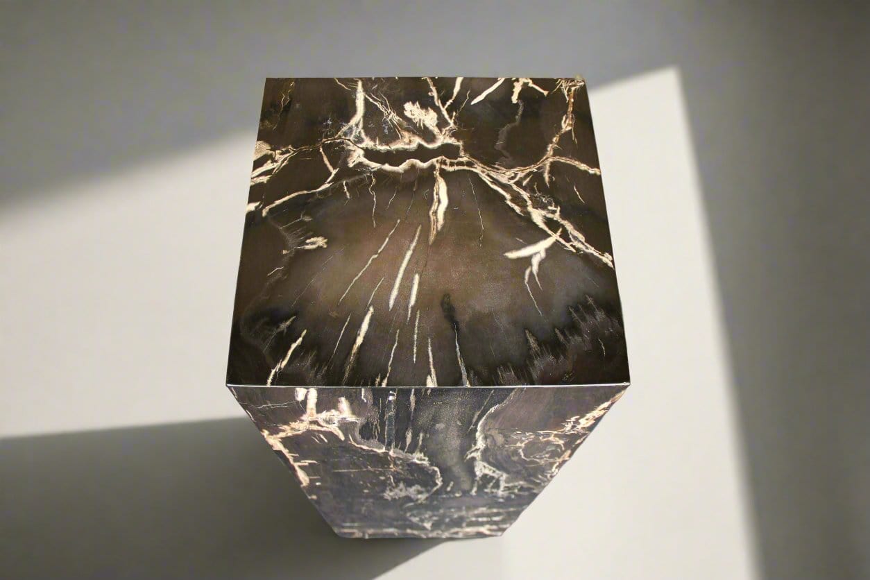 Kalifano Petrified Wood Petrified Wood Hollow Square Pedestal 39" / 189lbs PWP8000.036