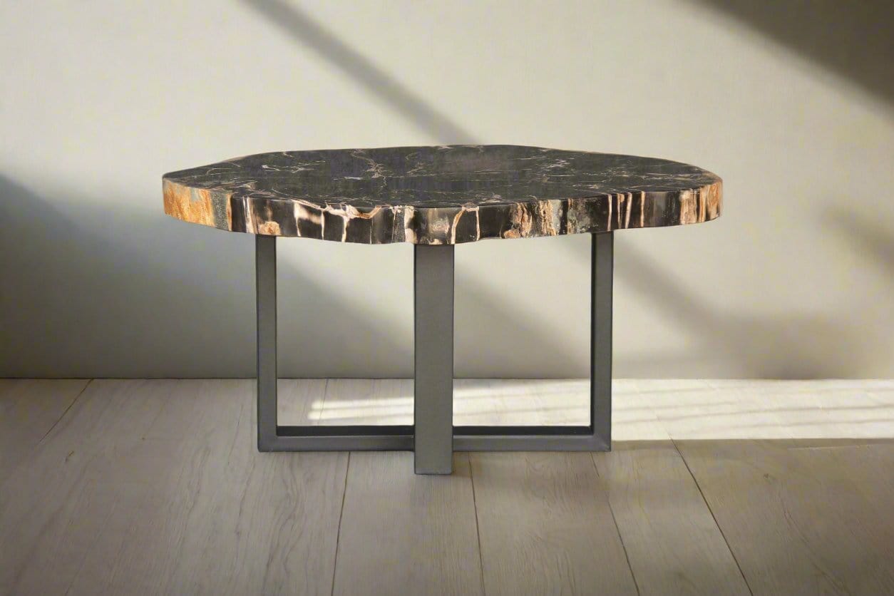 Kalifano Petrified Wood Petrified Wood Round Coffee Table 33" / 79 lbs PWT3000.009
