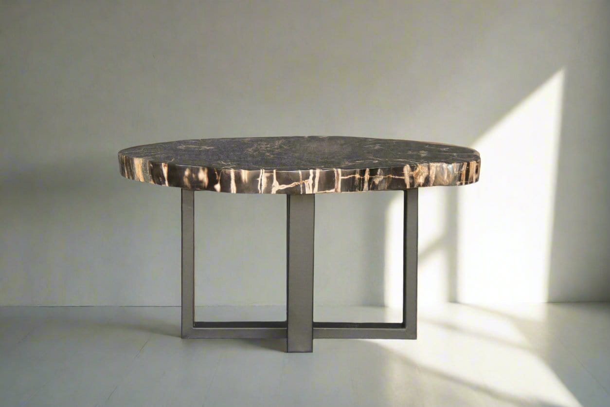 Kalifano Petrified Wood Petrified Wood Round Coffee Table 33" / 79 lbs PWT3000.010