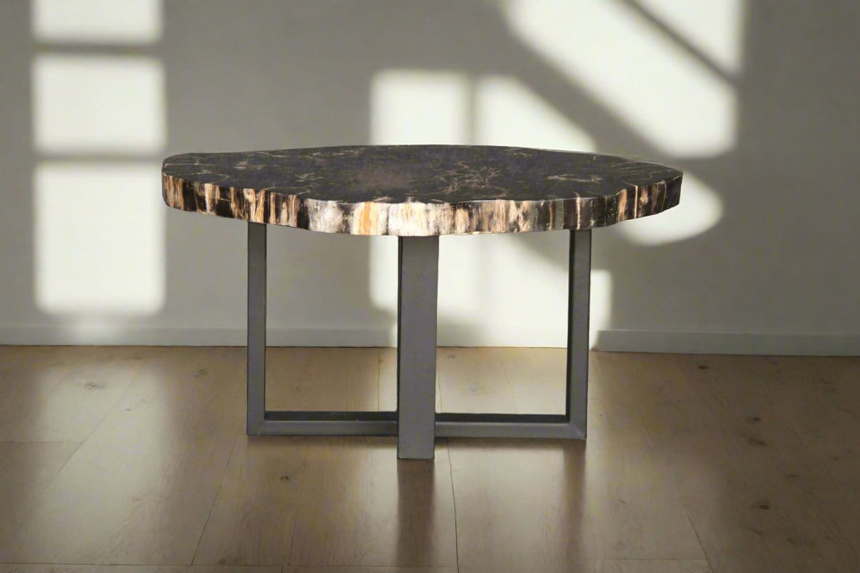 Kalifano Petrified Wood Petrified Wood Round Coffee Table 33" / 79 lbs PWT3000.010