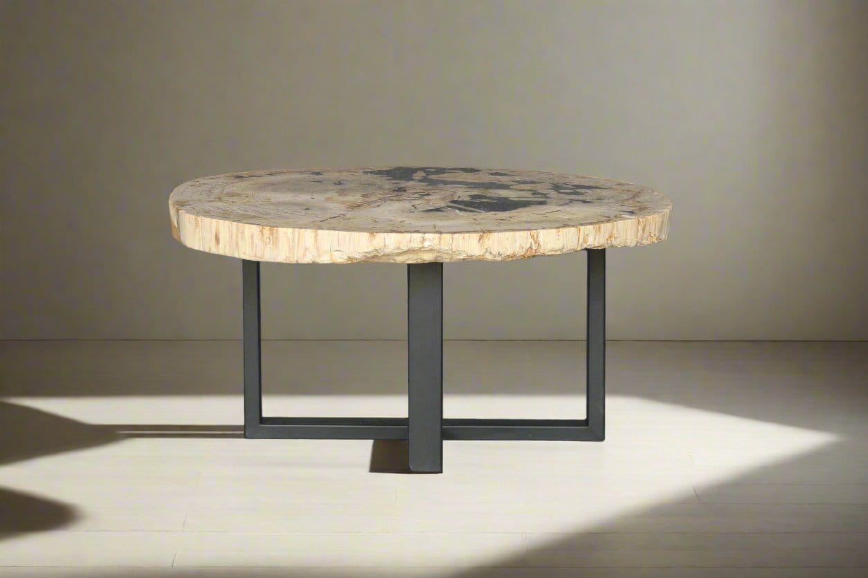 Kalifano Petrified Wood Petrified Wood Round Coffee Table 35" / 187 lbs PWT7000.003