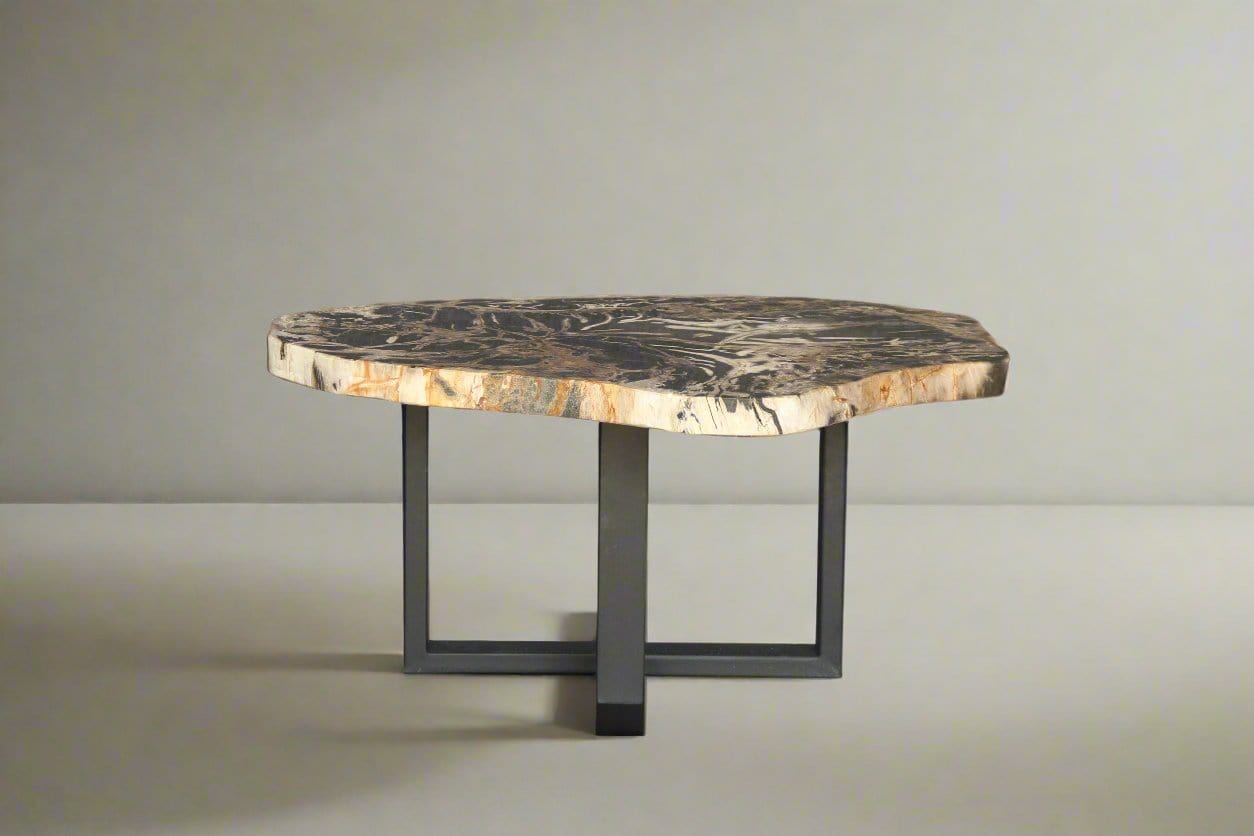 Kalifano Petrified Wood Petrified Wood Round Coffee Table 35" / 97 lbs PWT3800.003