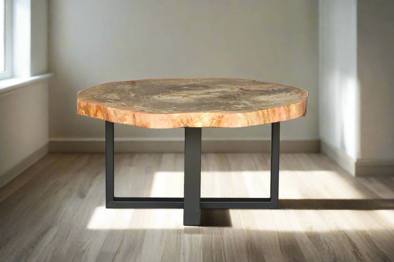Kalifano Petrified Wood Petrified Wood Round Coffee Table 36" / 174 lbs PWT6400.006