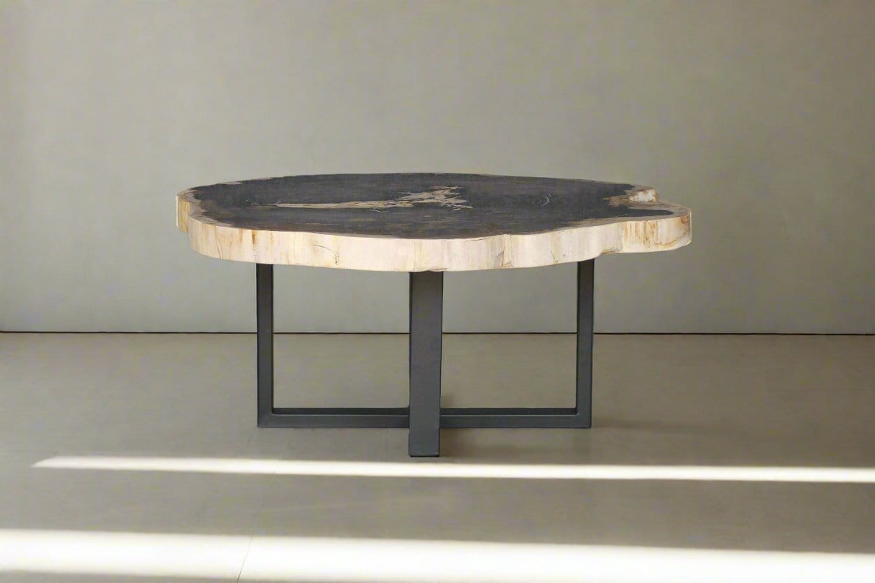 Kalifano Petrified Wood Petrified Wood Round Coffee Table 37" / 191 lbs PWT7000.002