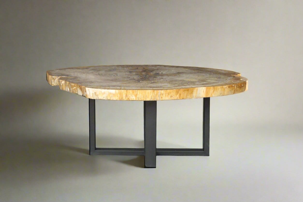 Kalifano Petrified Wood Petrified Wood Round Coffee Table 43" / 202 lbs PWT7600.004