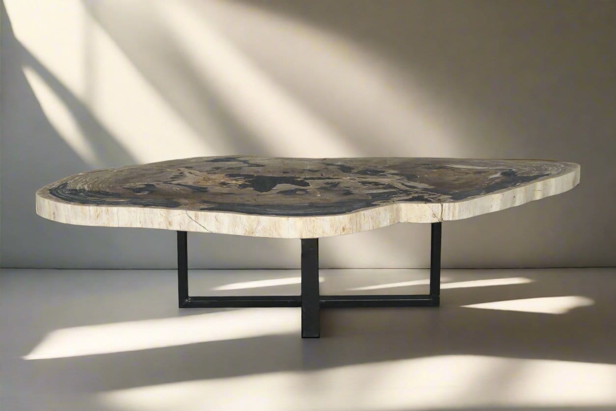 Kalifano Petrified Wood Petrified Wood Round Coffee Table 78" / 491 lbs PWT18000.001
