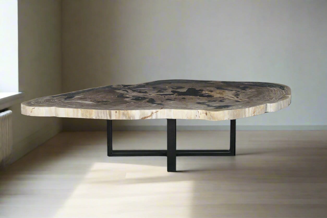 Kalifano Petrified Wood Petrified Wood Round Coffee Table 78" / 491 lbs PWT18000.001