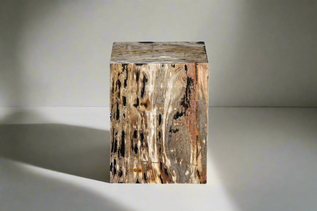 Kalifano Petrified Wood Petrified Wood Square Stump 12" / 185 lbs PWSS5200.002