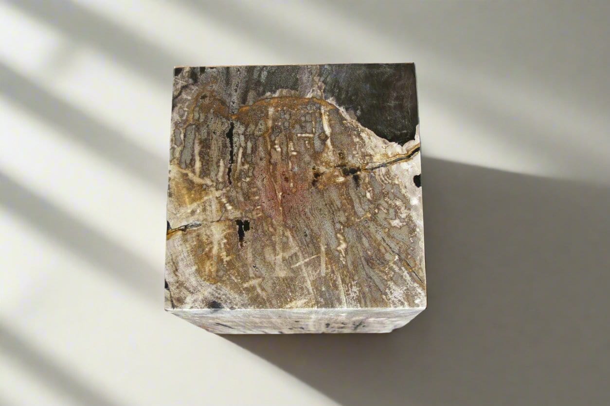 Kalifano Petrified Wood Petrified Wood Square Stump 12" / 189 lbs PWSS5200.003