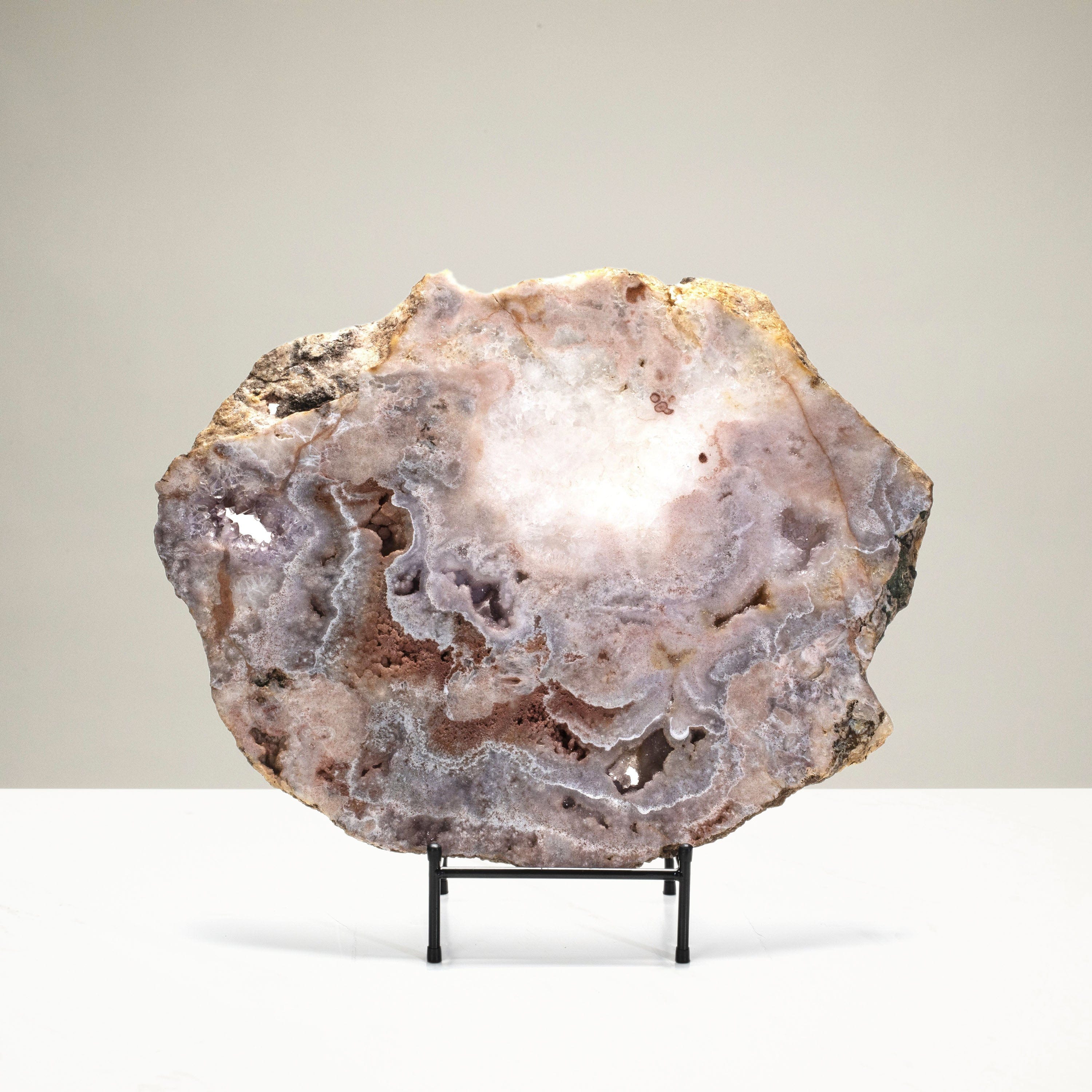 Kalifano Pink Amethyst Natural Brazilian Pink Amethyst Slab - 26 in / 51 lbs BRA8800.001