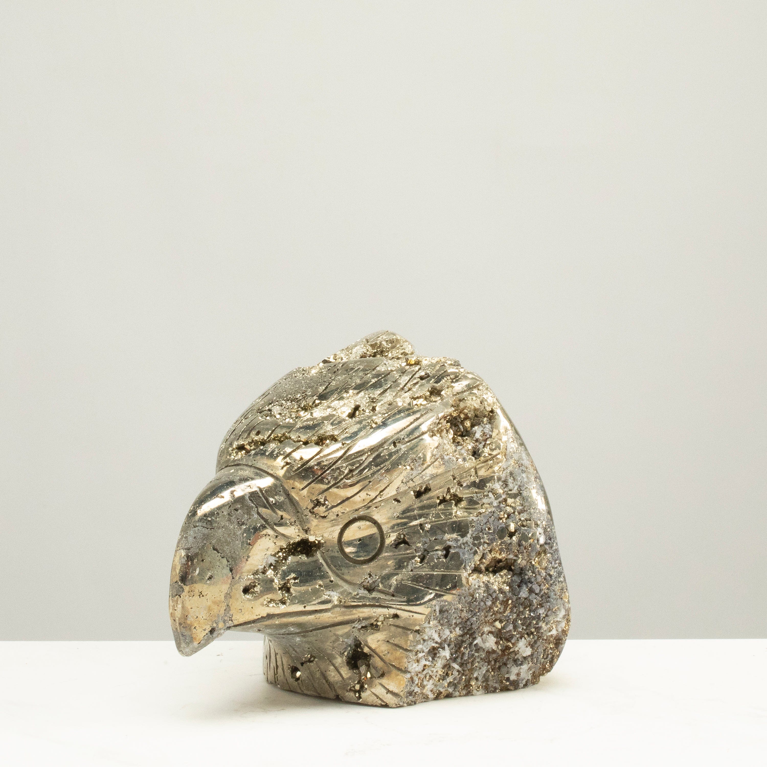 Kalifano Pyrite Peruvian Pyrite Eagle Carving 4" / 6.3lbs PCEAG3200.001