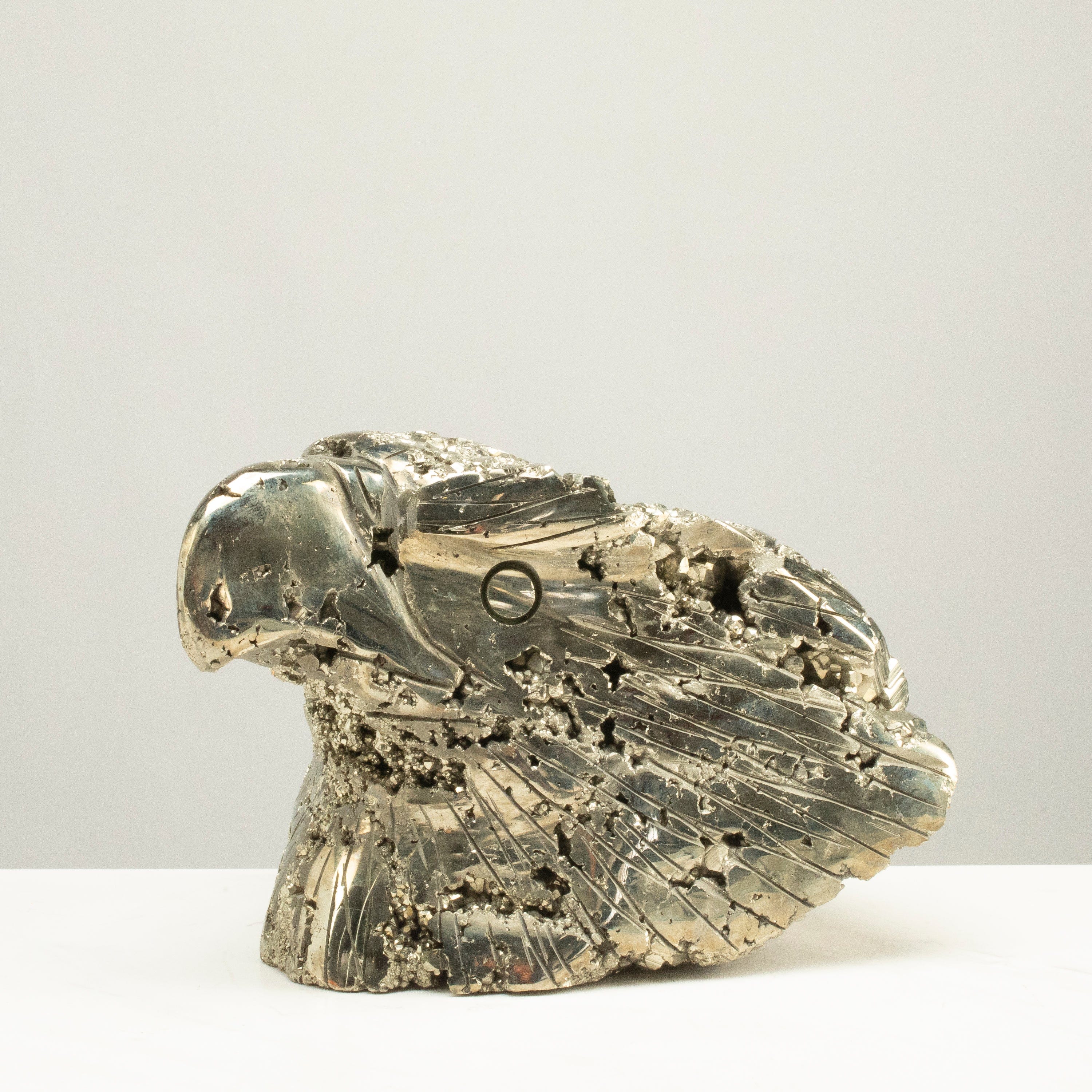 Kalifano Pyrite Peruvian Pyrite Eagle Carving 8" / 12.2lbs PCEAG6200.001