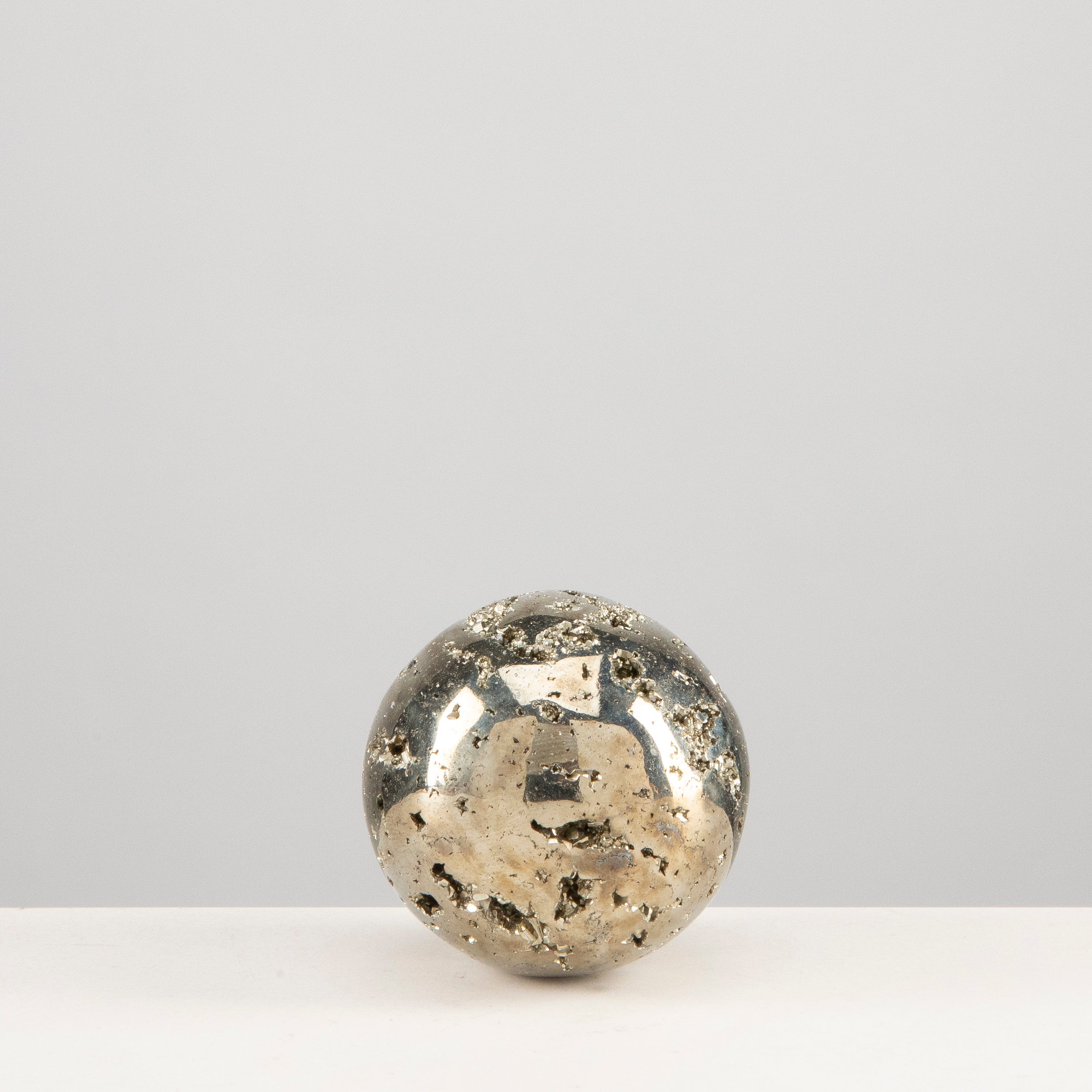Kalifano Pyrite Pyrite Sphere Carving - 1.75" PCS200